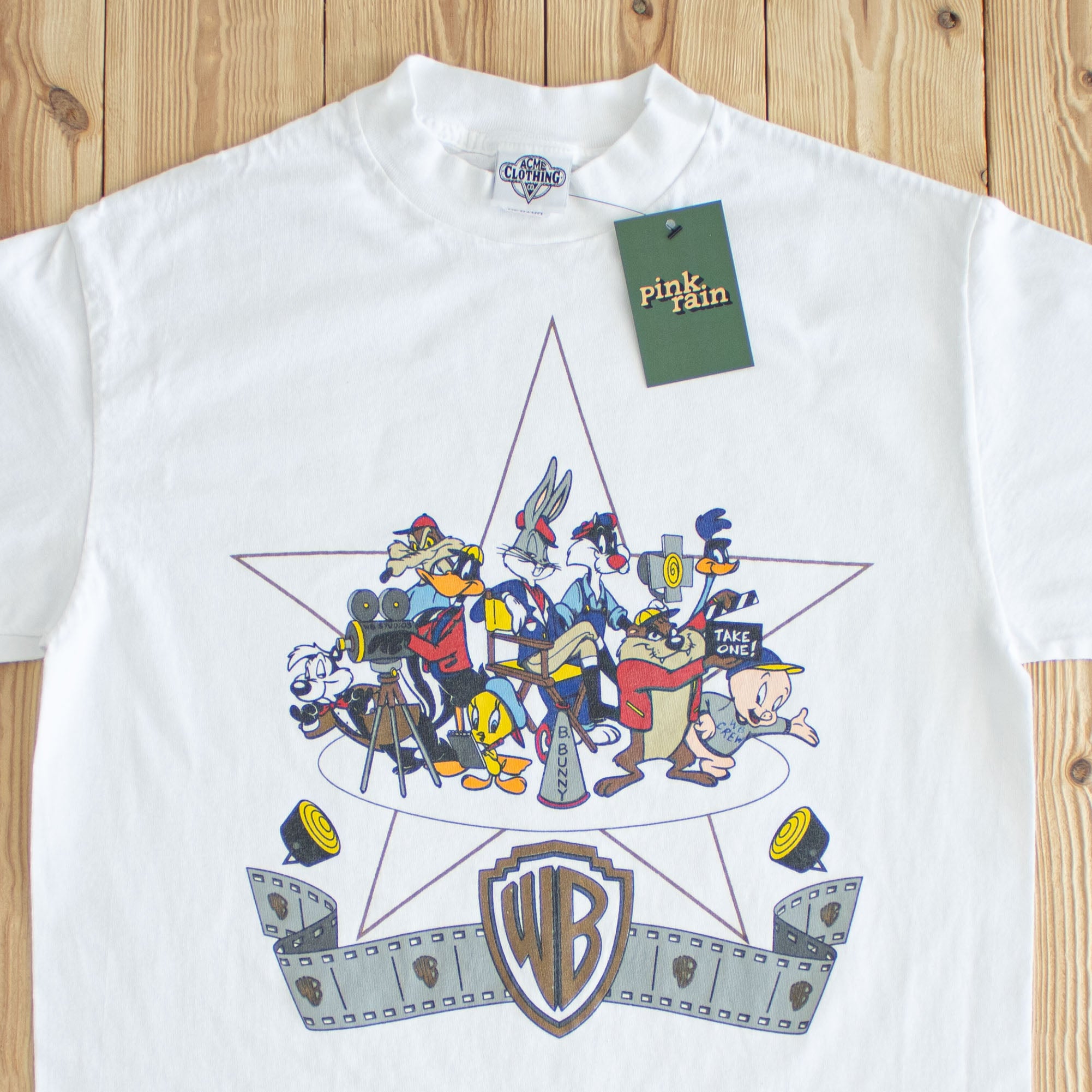 (S/M) Warner Bros Acme Vintage Single Stitch T-Shirt White
