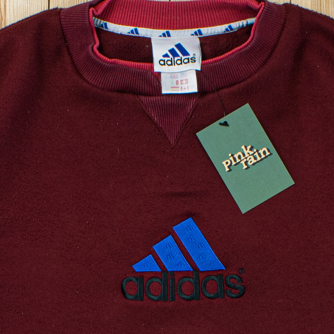 (L) Vintage Adidas Spell Out Embroidered Sweatshirt