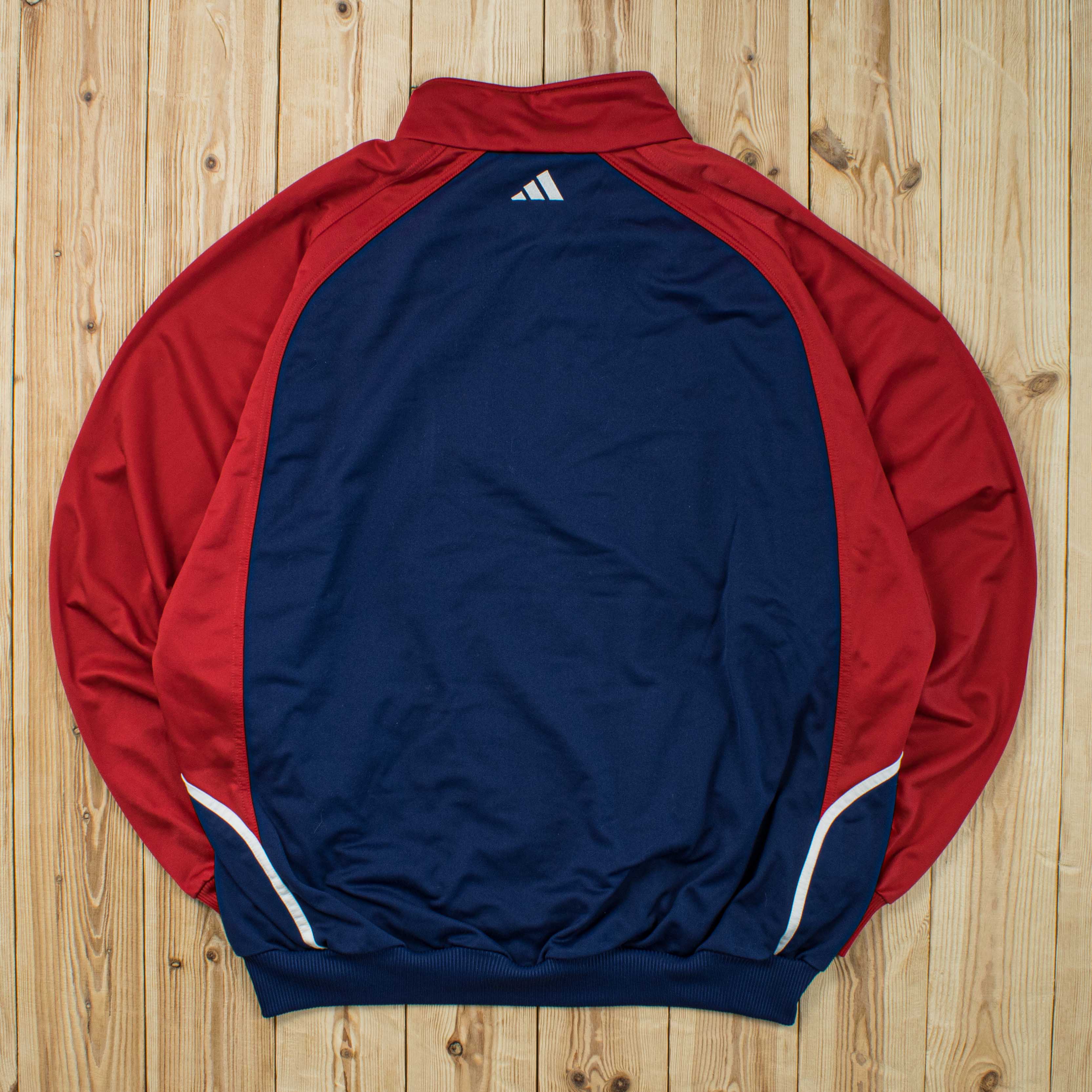 (L) Vintage Adidas Essential Embroidered Full-Zip Sweatshirt