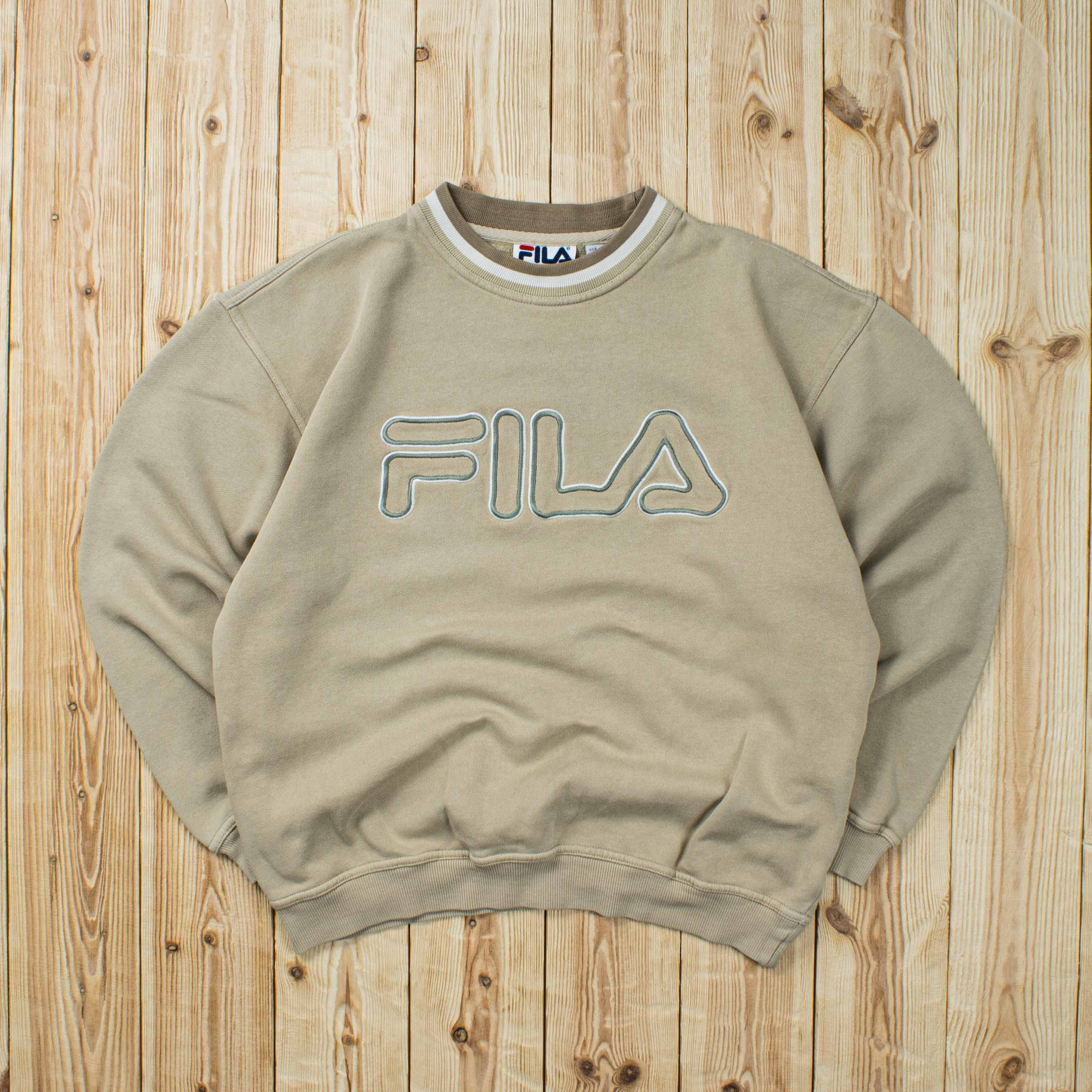 (S) Vintage Fila Spell Out Embroidered Sweatshirt