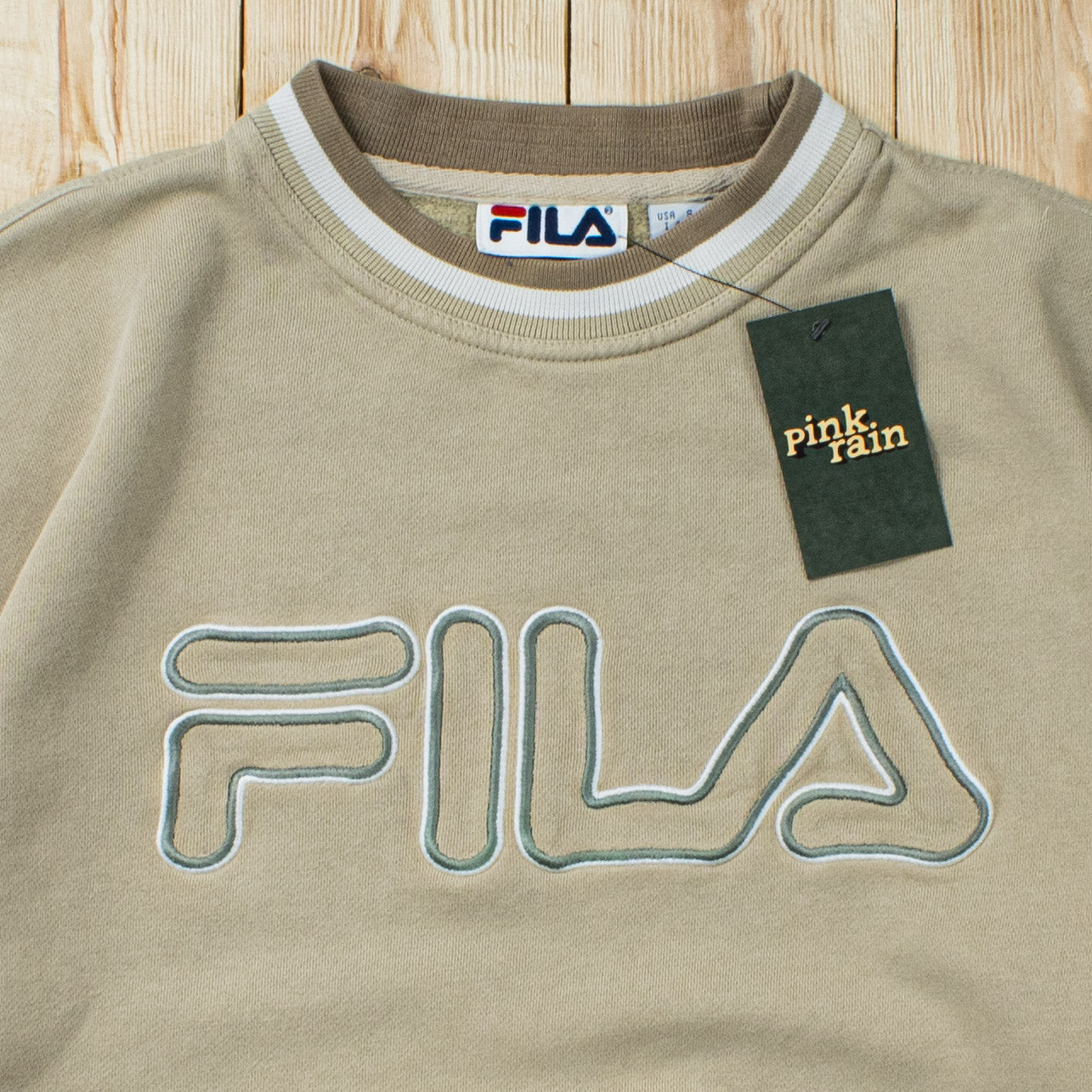 (S) Vintage Fila Spell Out Embroidered Sweatshirt