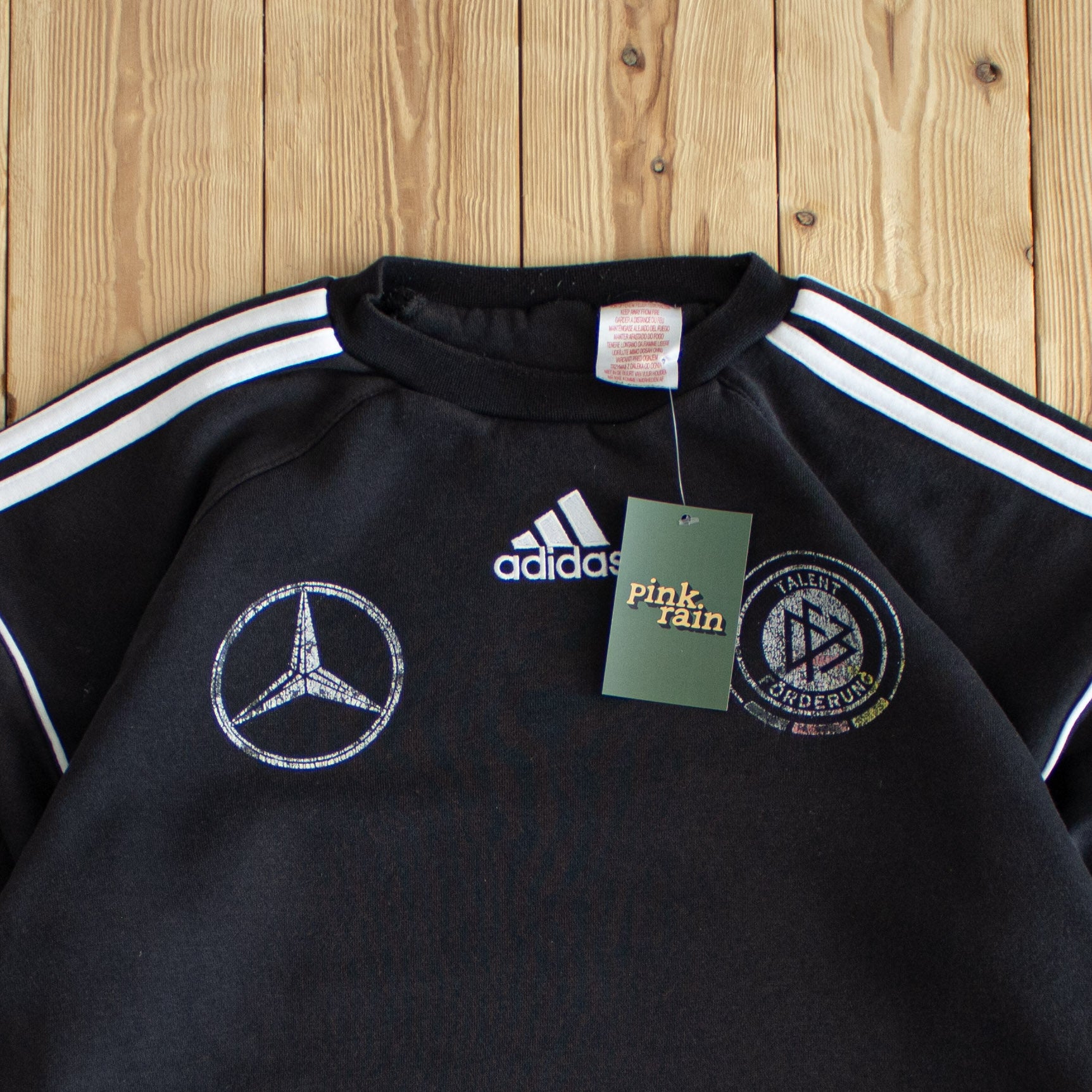(M) Adidas Mercedes Benz Germany 2012 Embroidered Sweatshirt Black