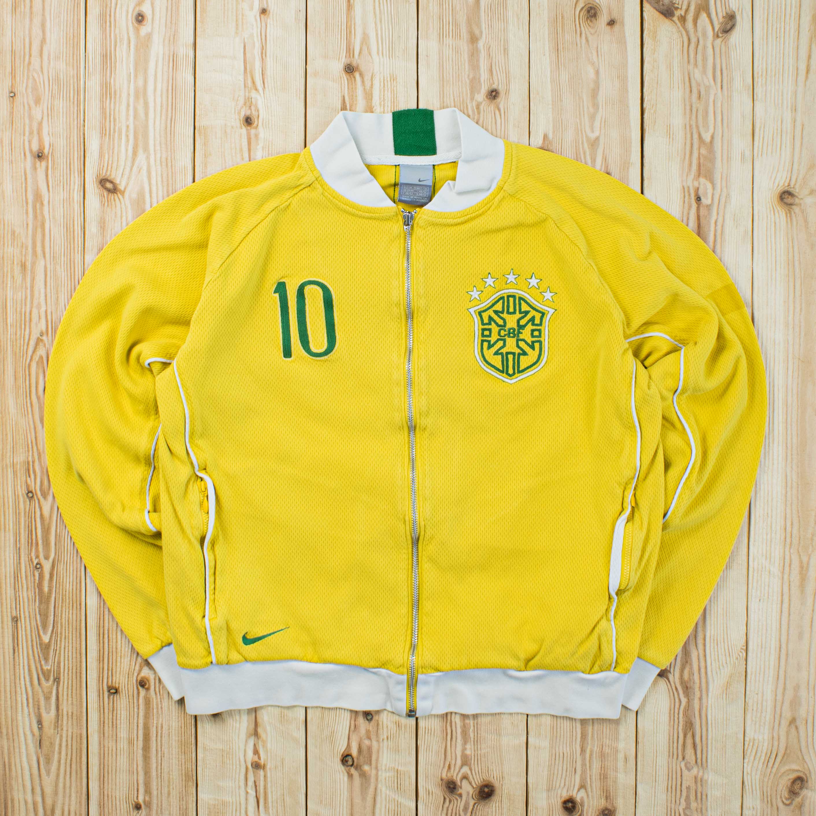 (S) Vintage Nike Brasil Embroidered Full-Zip Sweatshirt