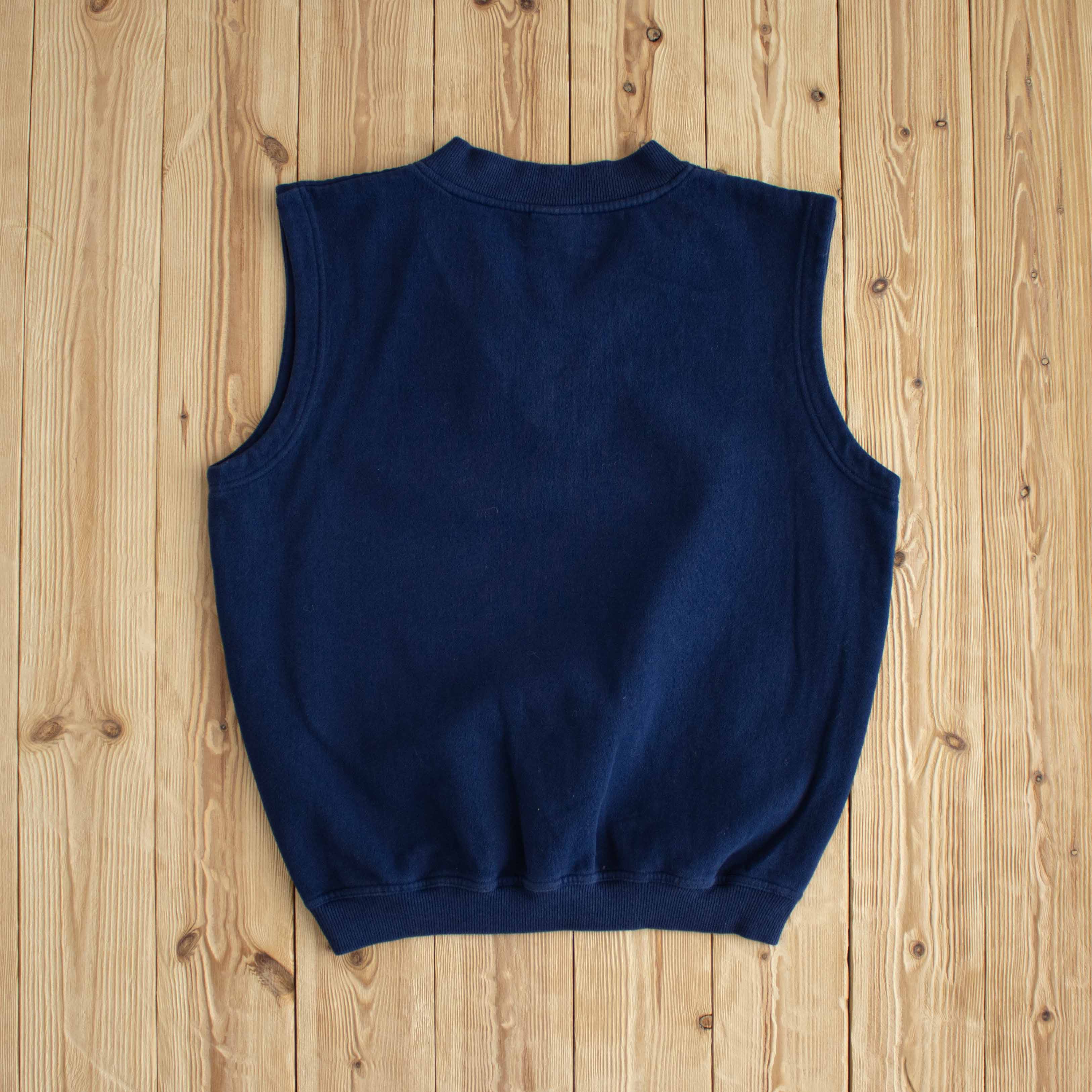 (M) Adidas Vintage Embroidered Vest Blue