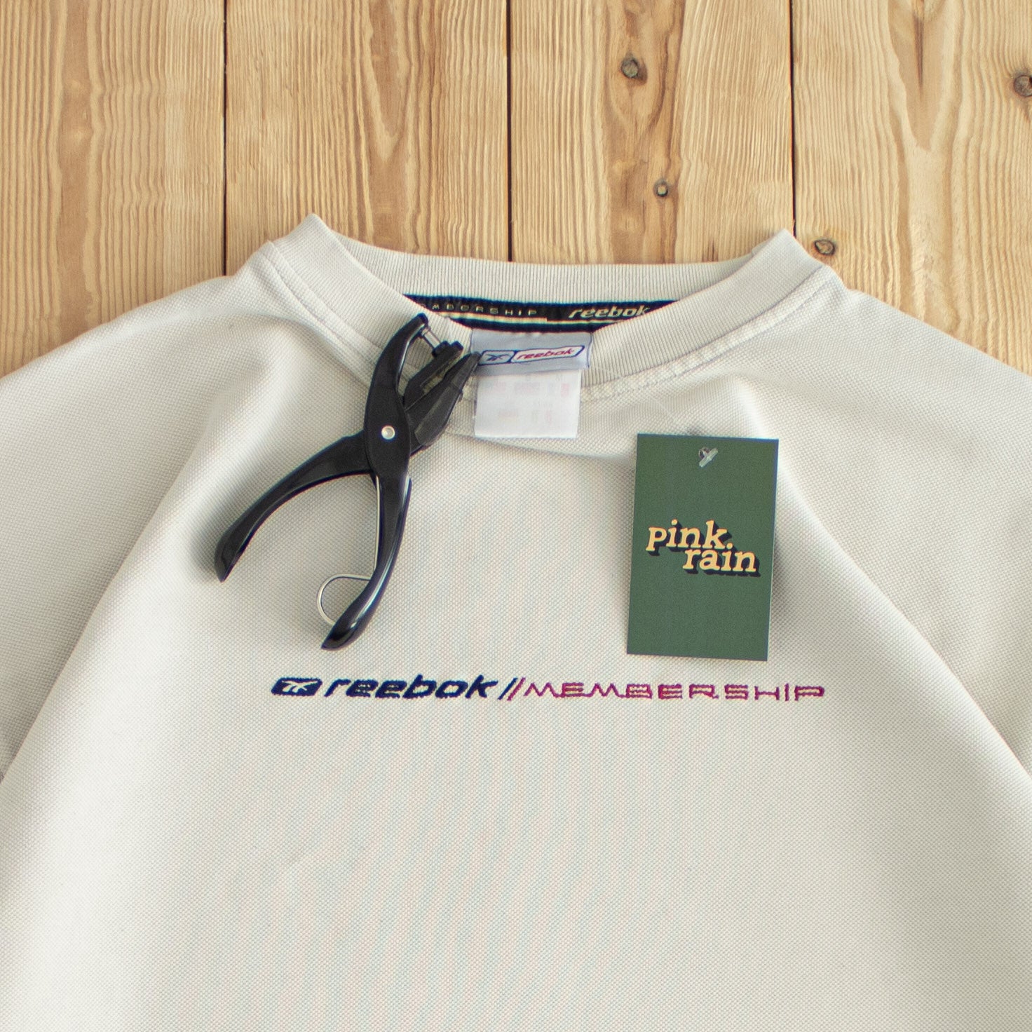 (M) Reebok Membership Vintage Embroidered Sweatshirt Beige