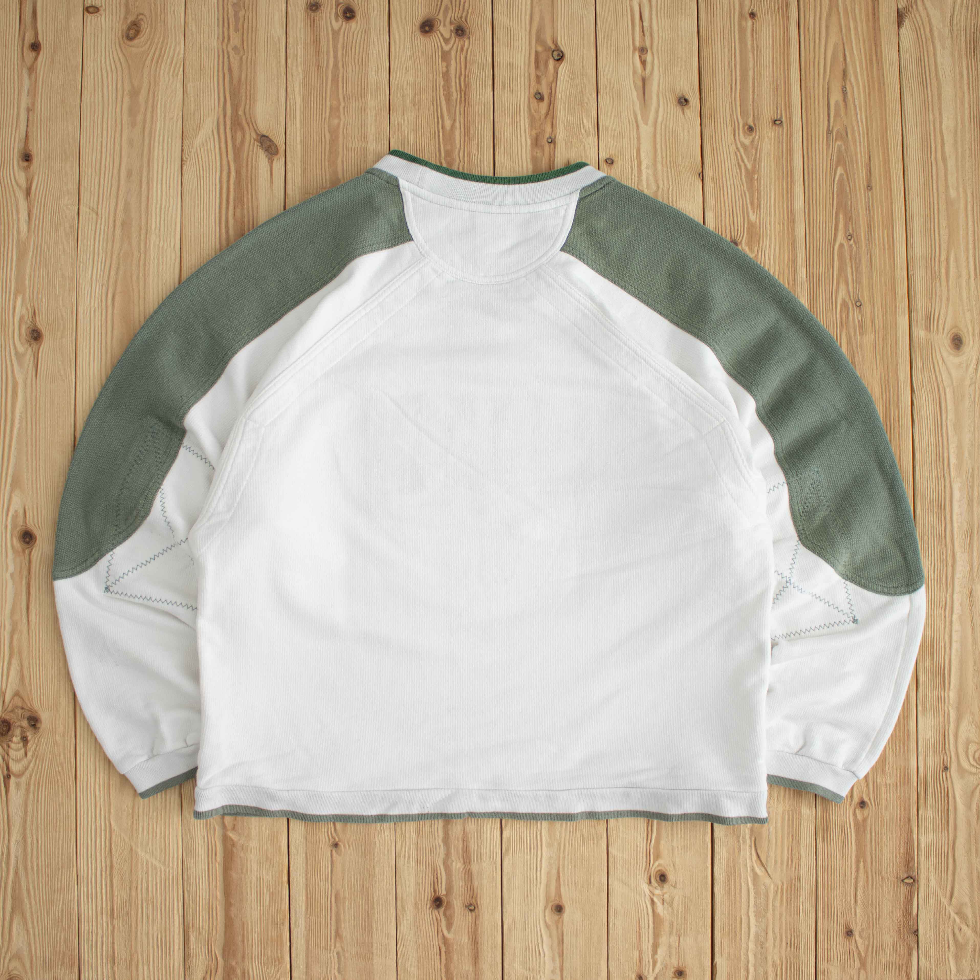 (L) Nike Spell Out Vintage Embroidered Sweatshirt White