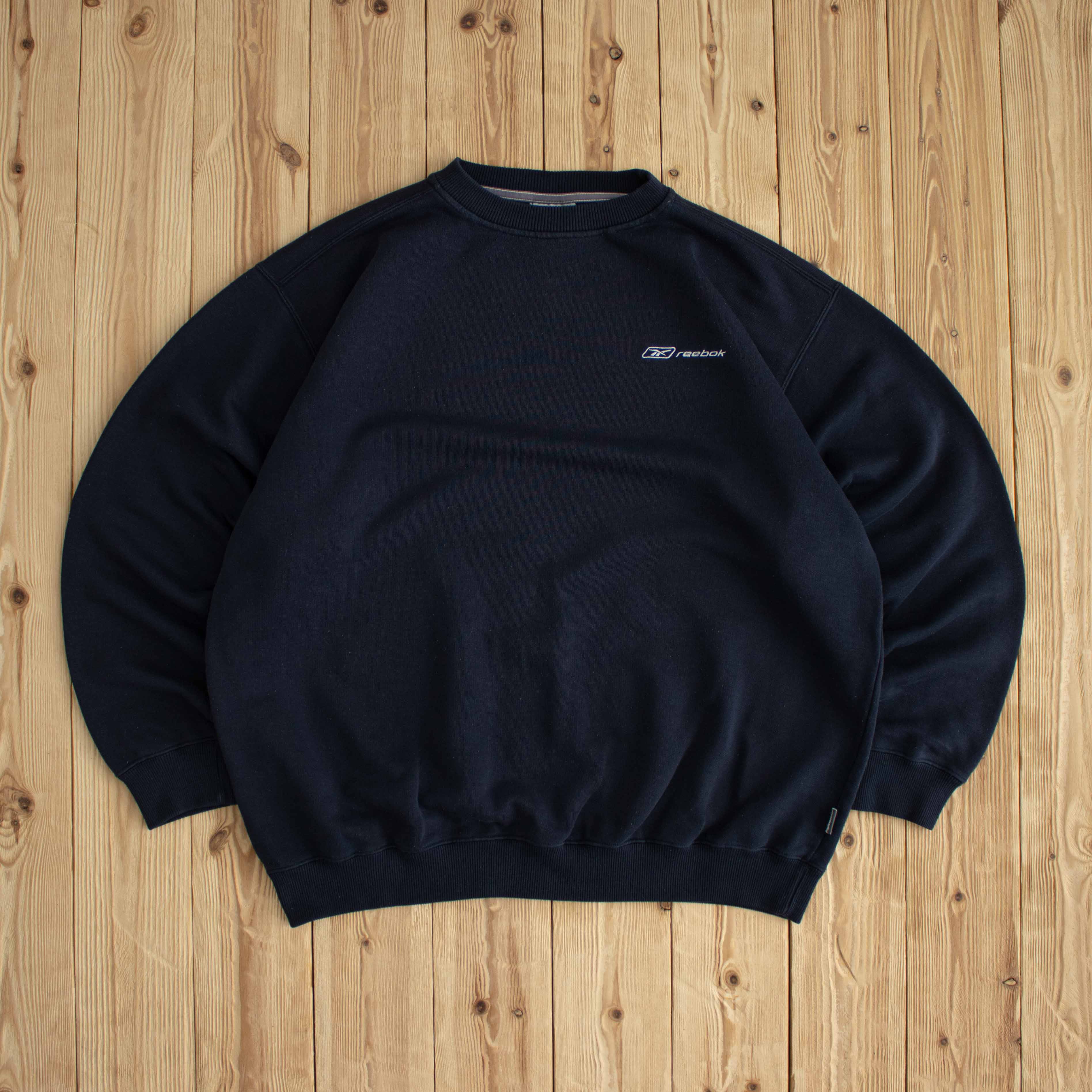 (L) Reebok Vintage Embroidered Sweatshirt Blue