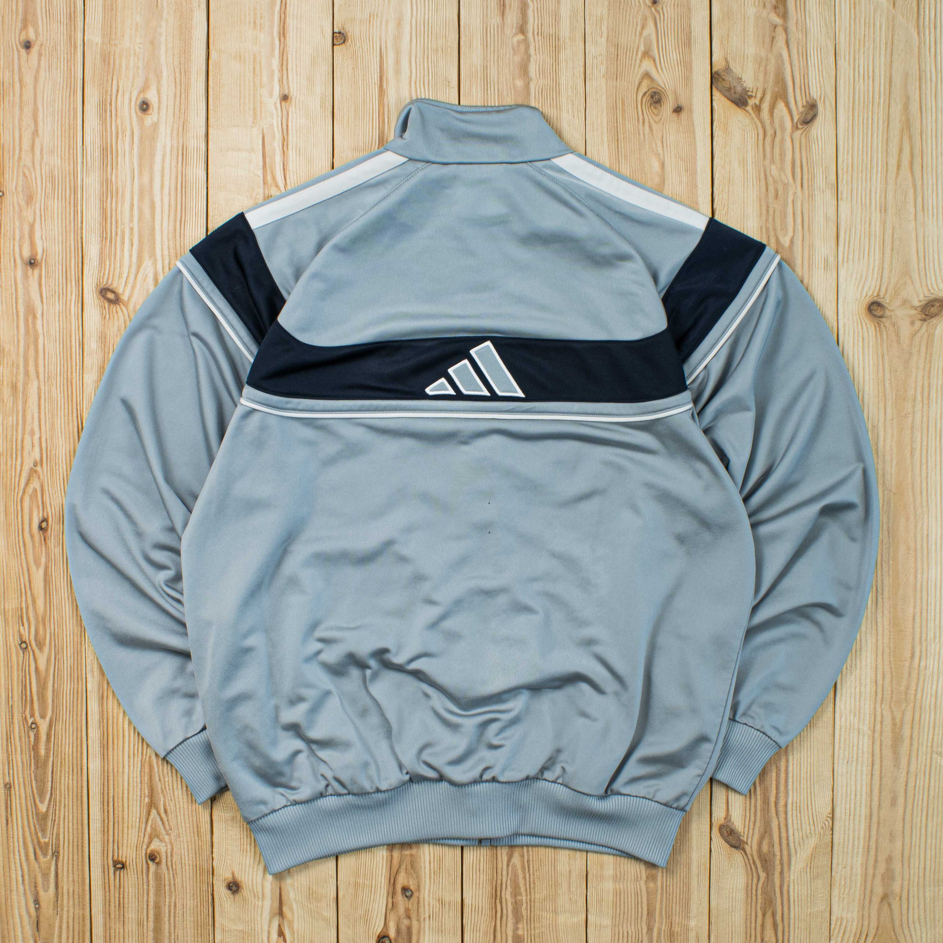 (S) Vintage Adidas Essential Embroidered Full-Zip Sweatshirt
