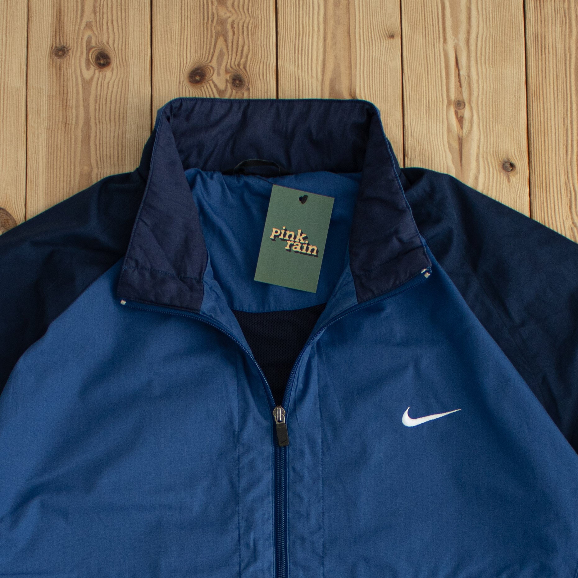 (XL) Nike Vintage Embroidered Jacket Blue