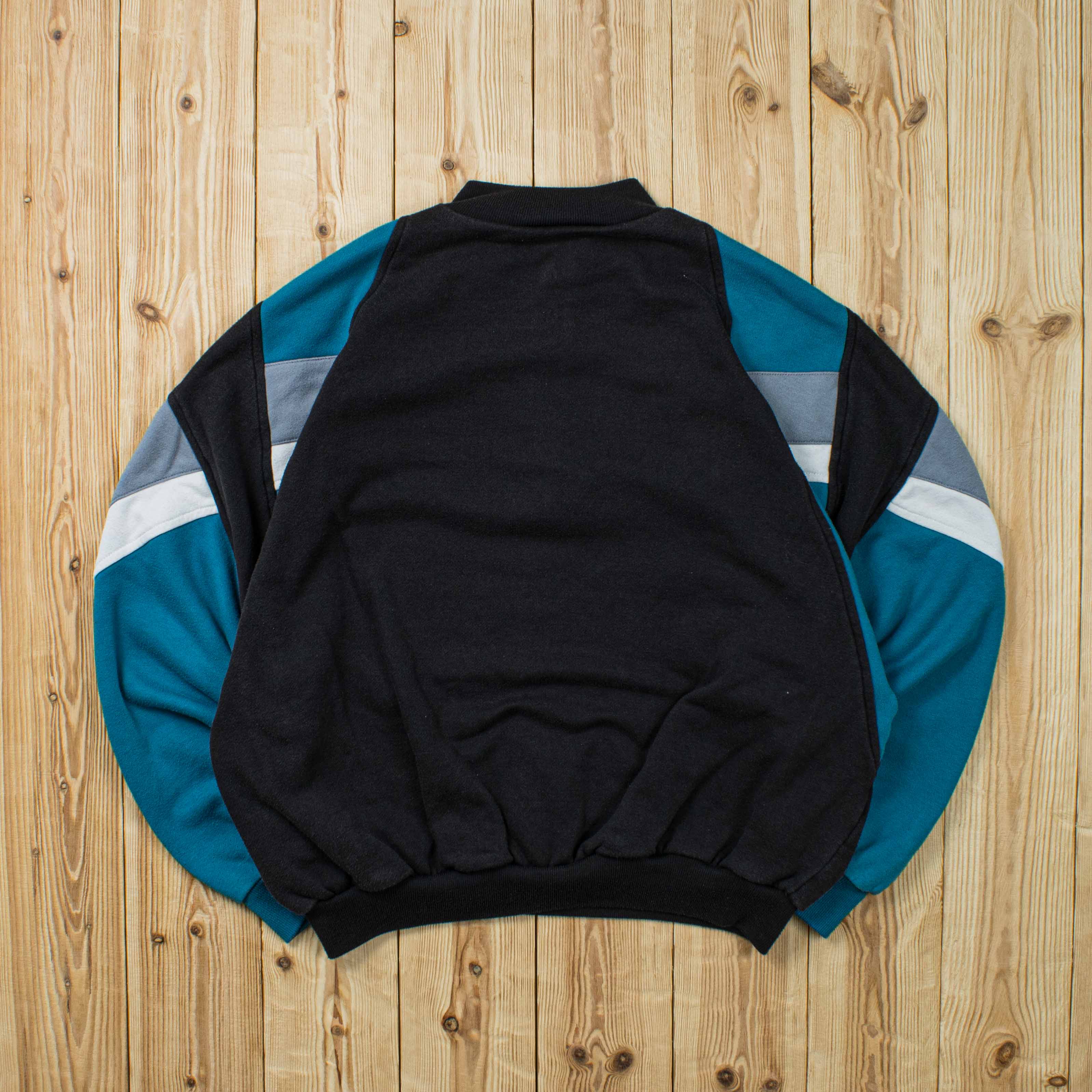 (M) Vintage Adidas Embroidered Quarter-Zip Sweatshirt