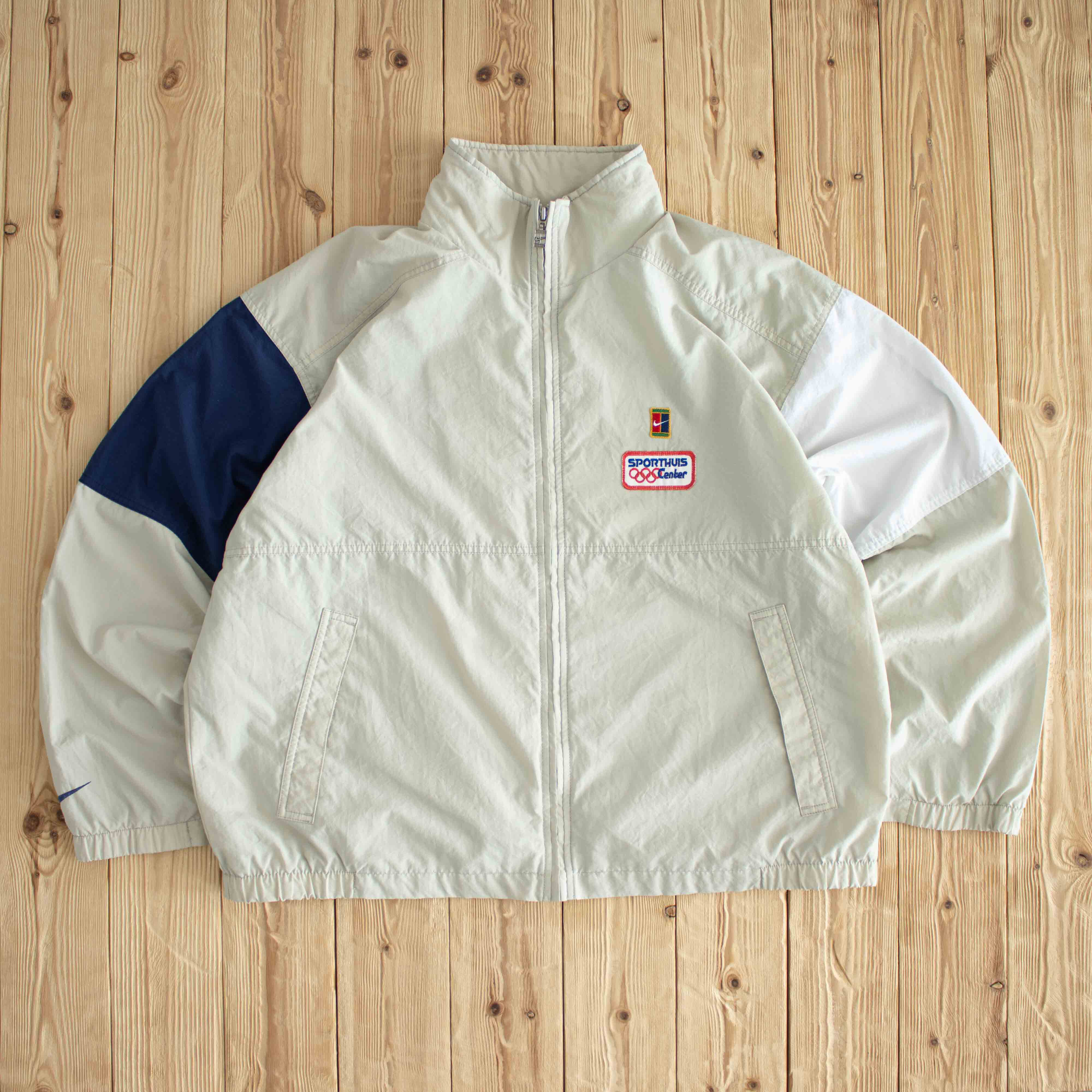 (L/XL) Nike Vintage Embroidered Jacket Beige