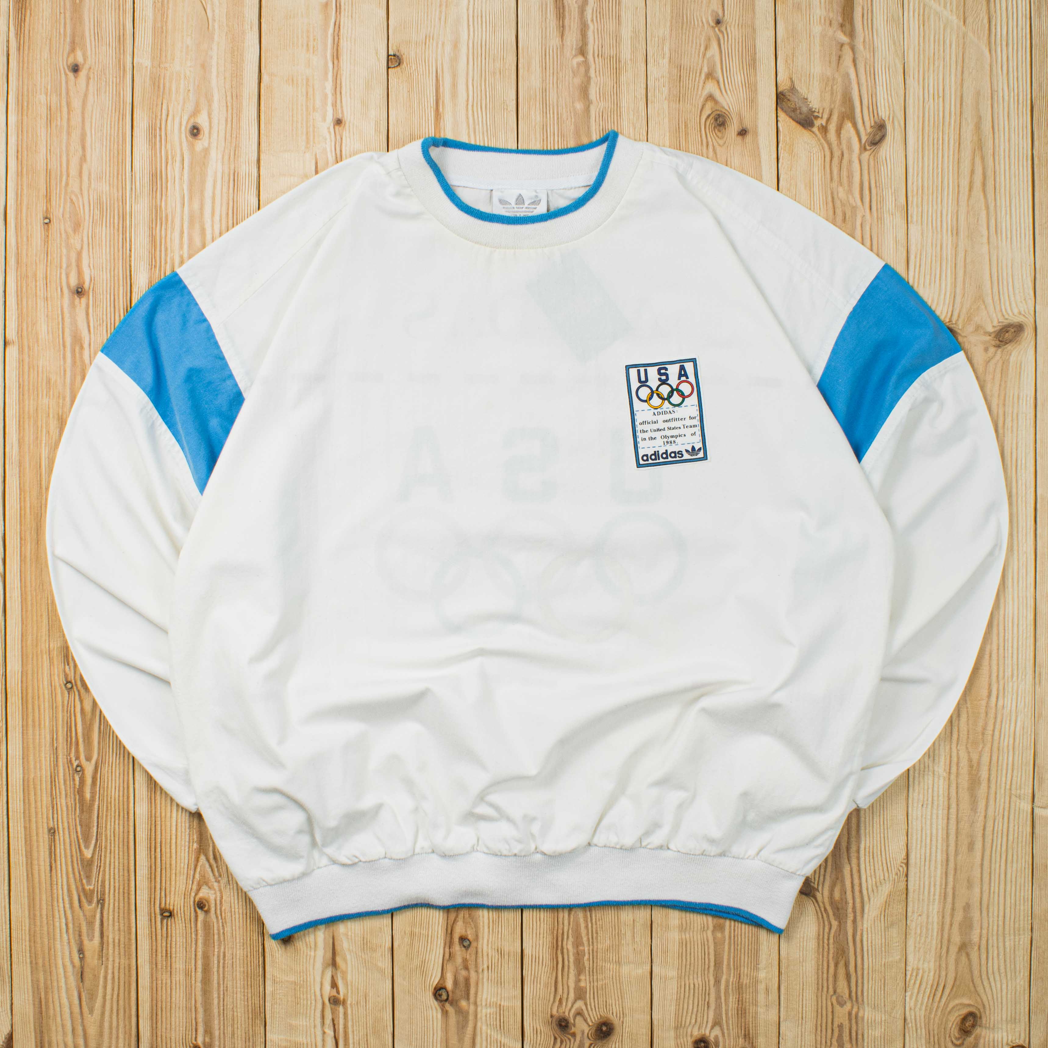 (L) 1988 Adidas Official Outfitter USA Olympic Team Sweatshirt