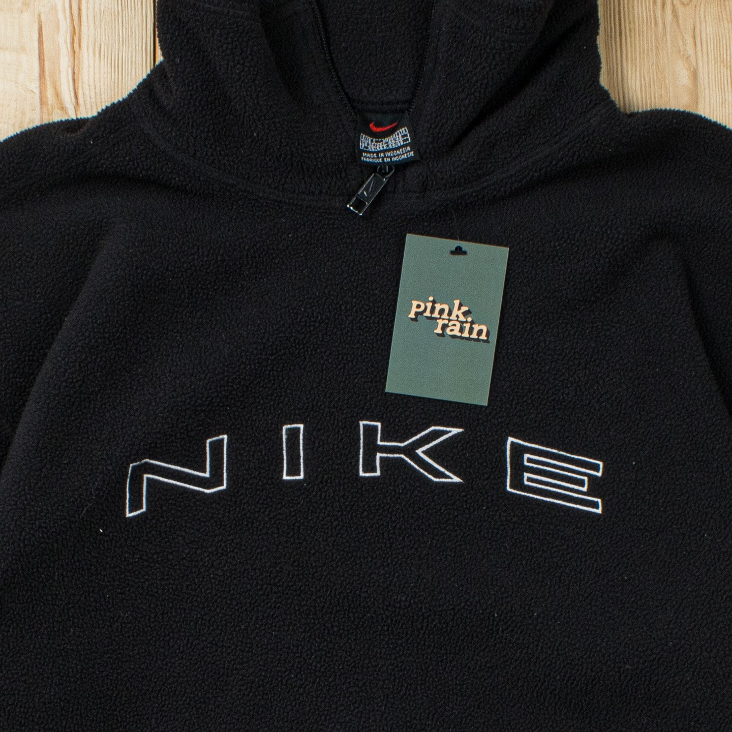 (S) Vintage Nike Spell Out Embroidered Fleece Quarter-Zip Sweatshirt