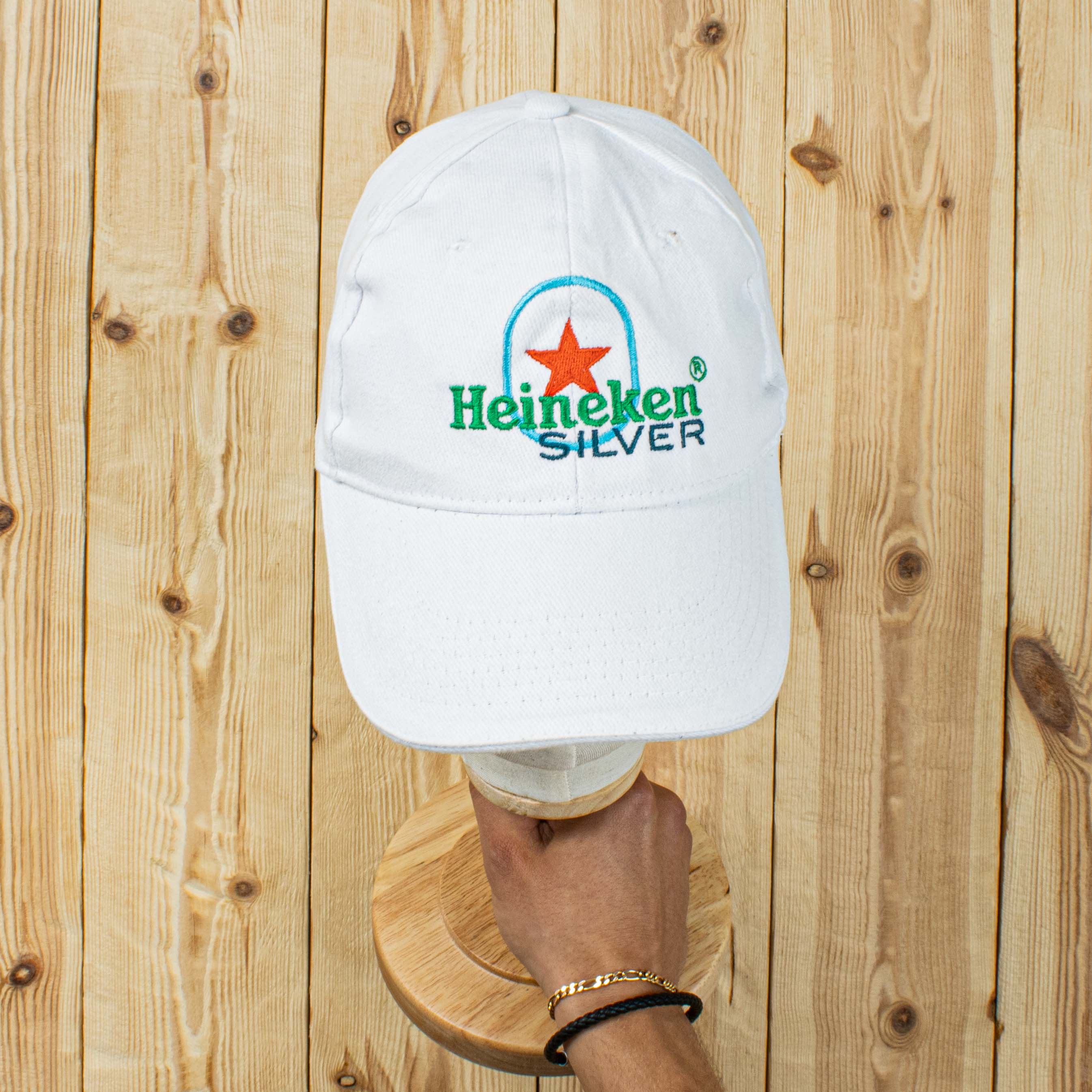Vintage Heineken Silver Embroidered Cap