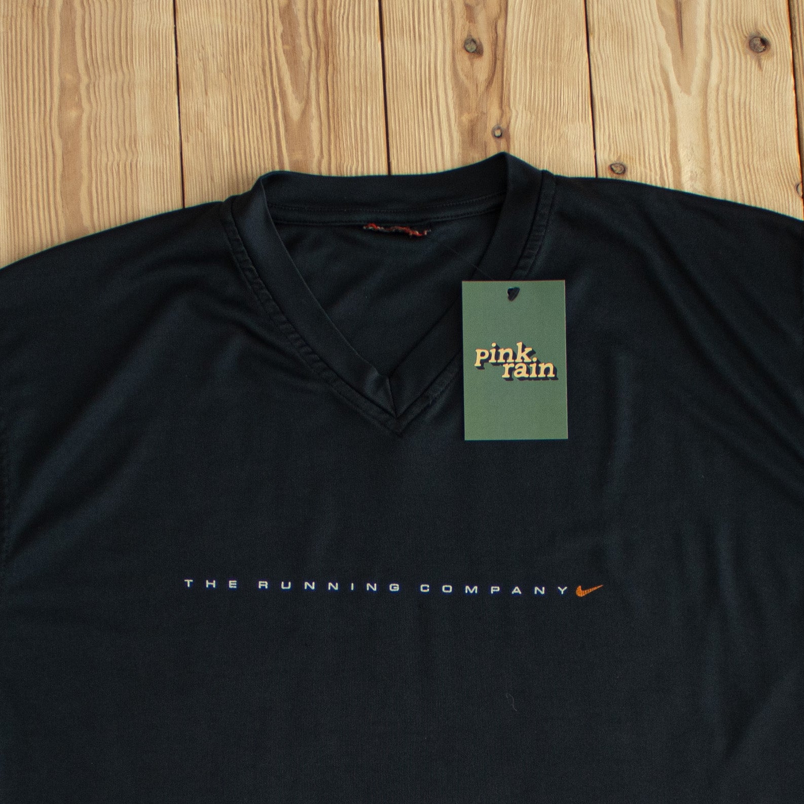 (M) Nike 'The Running Company' Vintage Dri-Fit T-Shirt Black