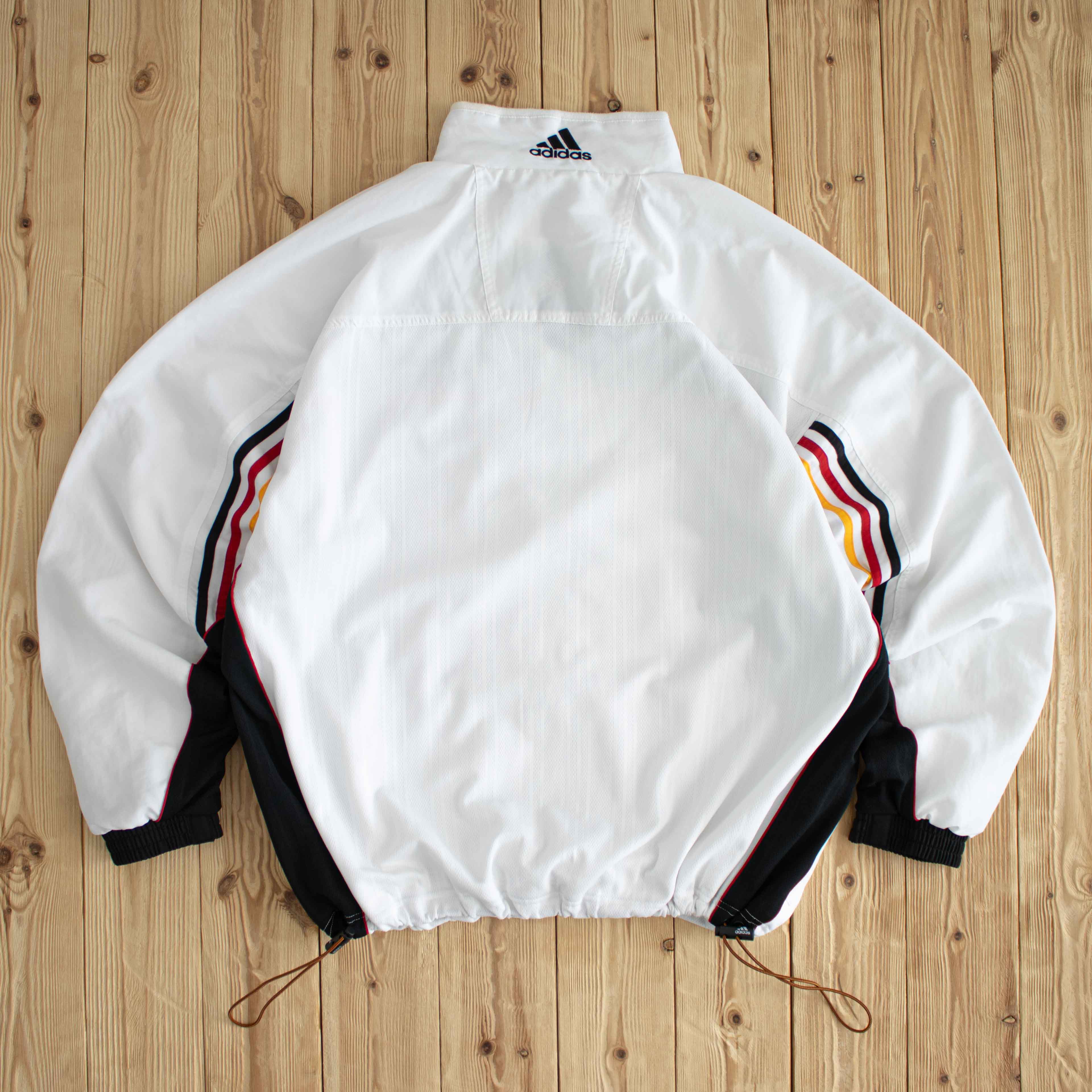 (XL) Adidas Deutscher Fussball-Bund Vintage Embroidered Jacket White