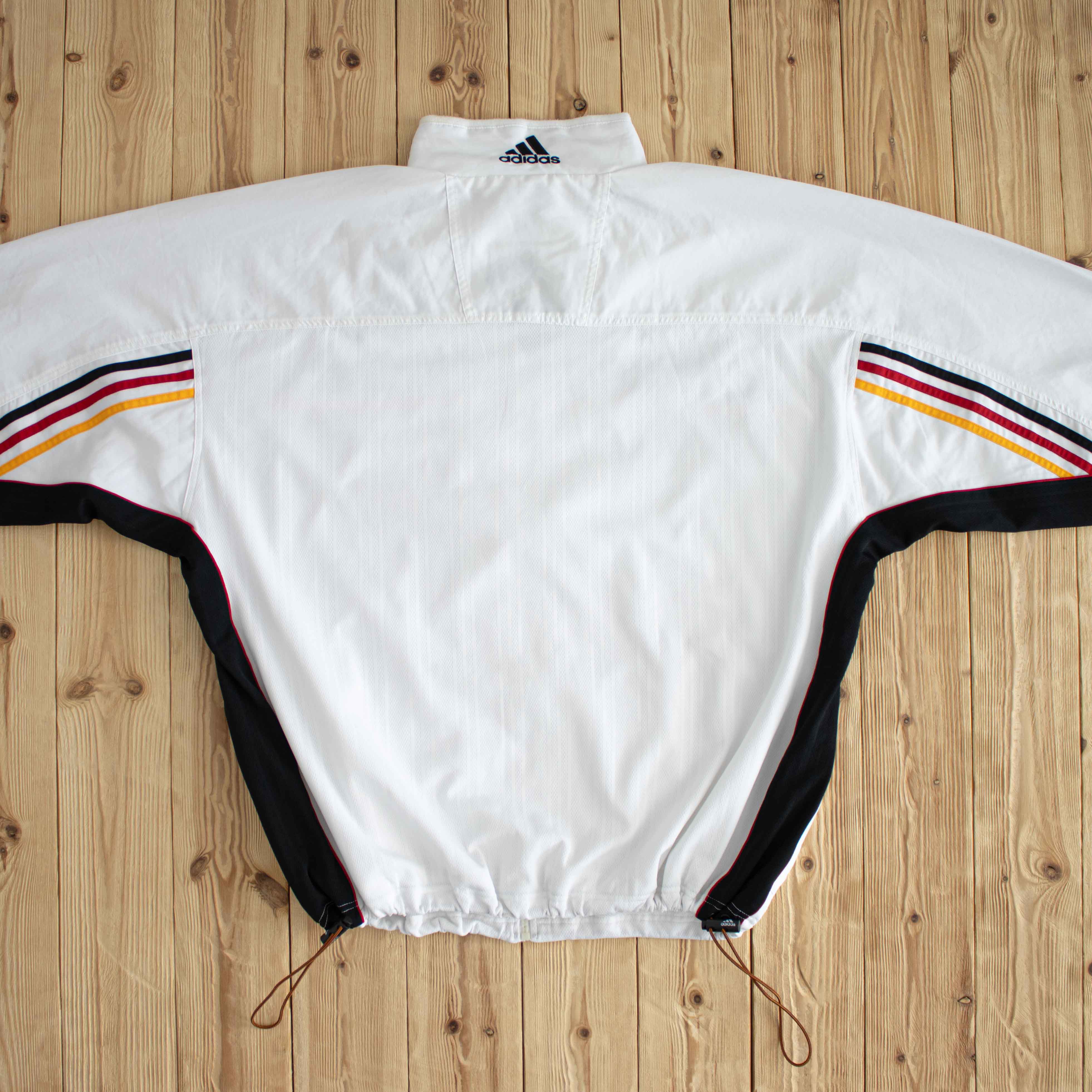 (XL) Adidas Deutscher Fussball-Bund Vintage Embroidered Jacket White