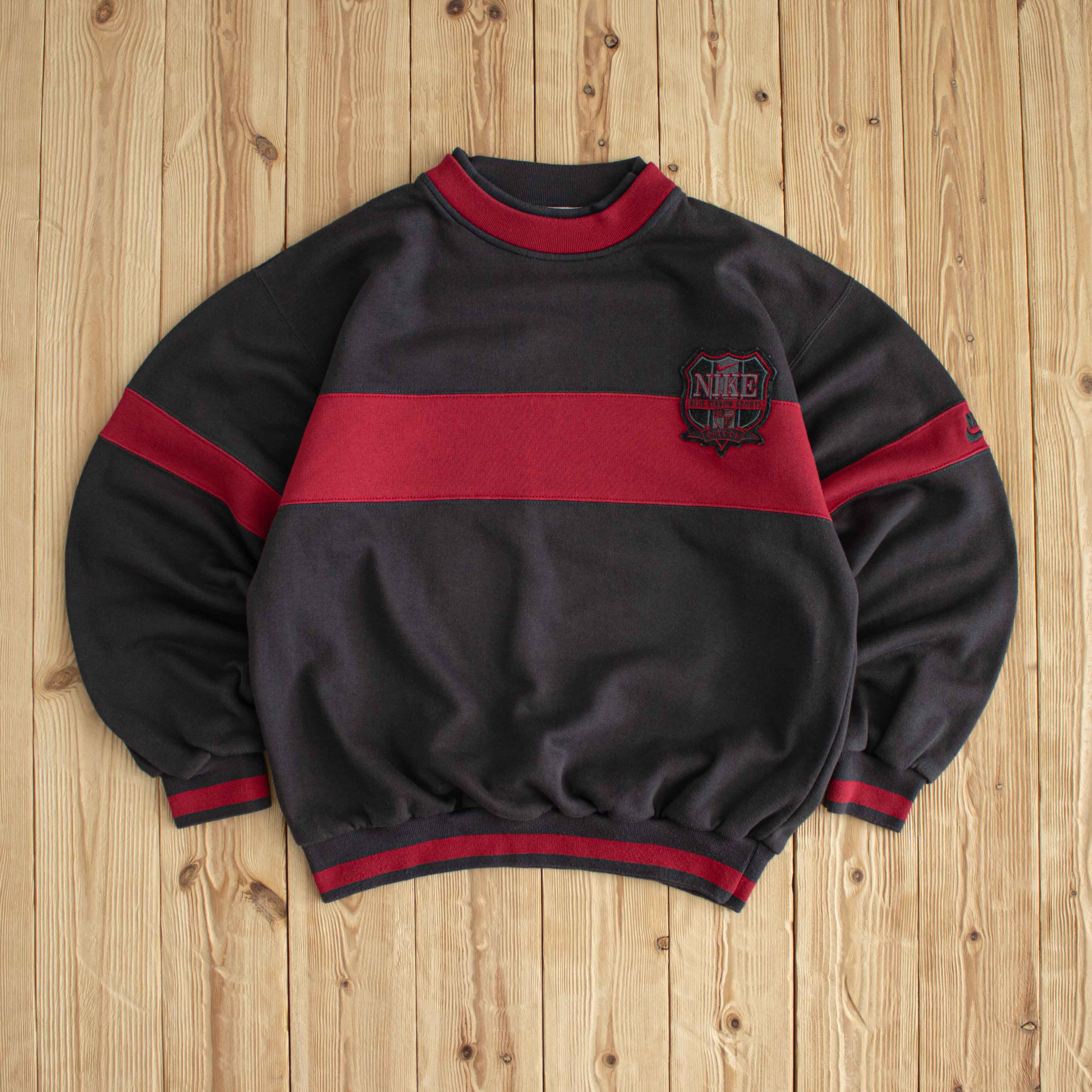(M) Nike Blue Ribbon Sports Vintage Embroidered Sweatshirt Gray