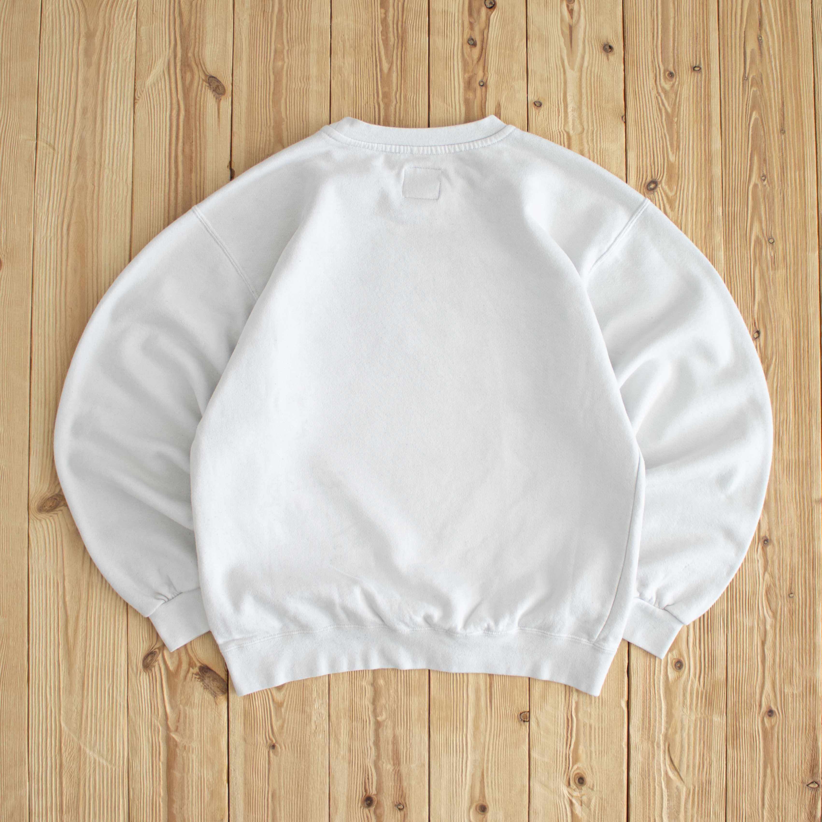 (S) Nike Spell Out Vintage Embroidered Sweatshirt White