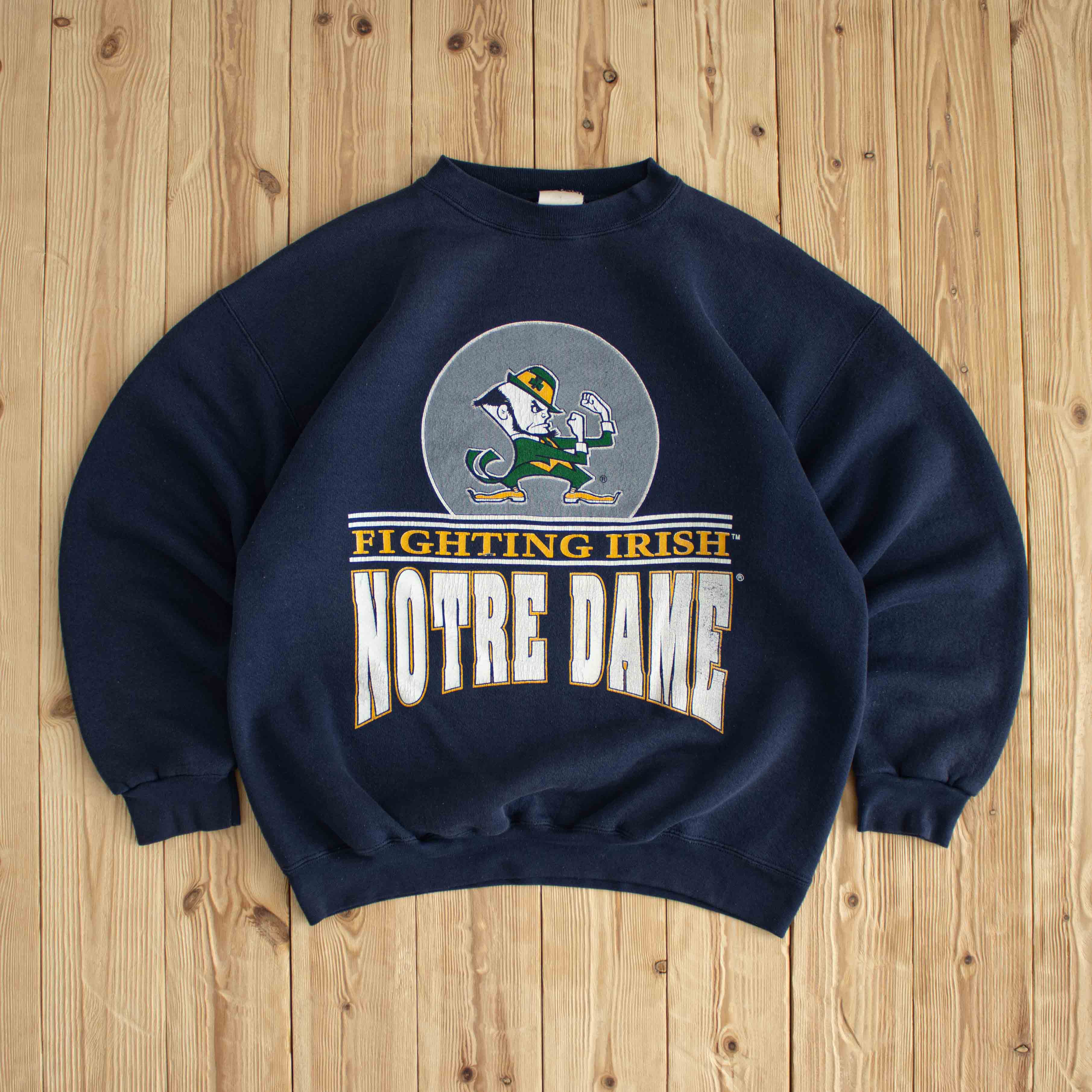 (L) Notre Dame Fighting Irish Vintage Sweatshirt Blue