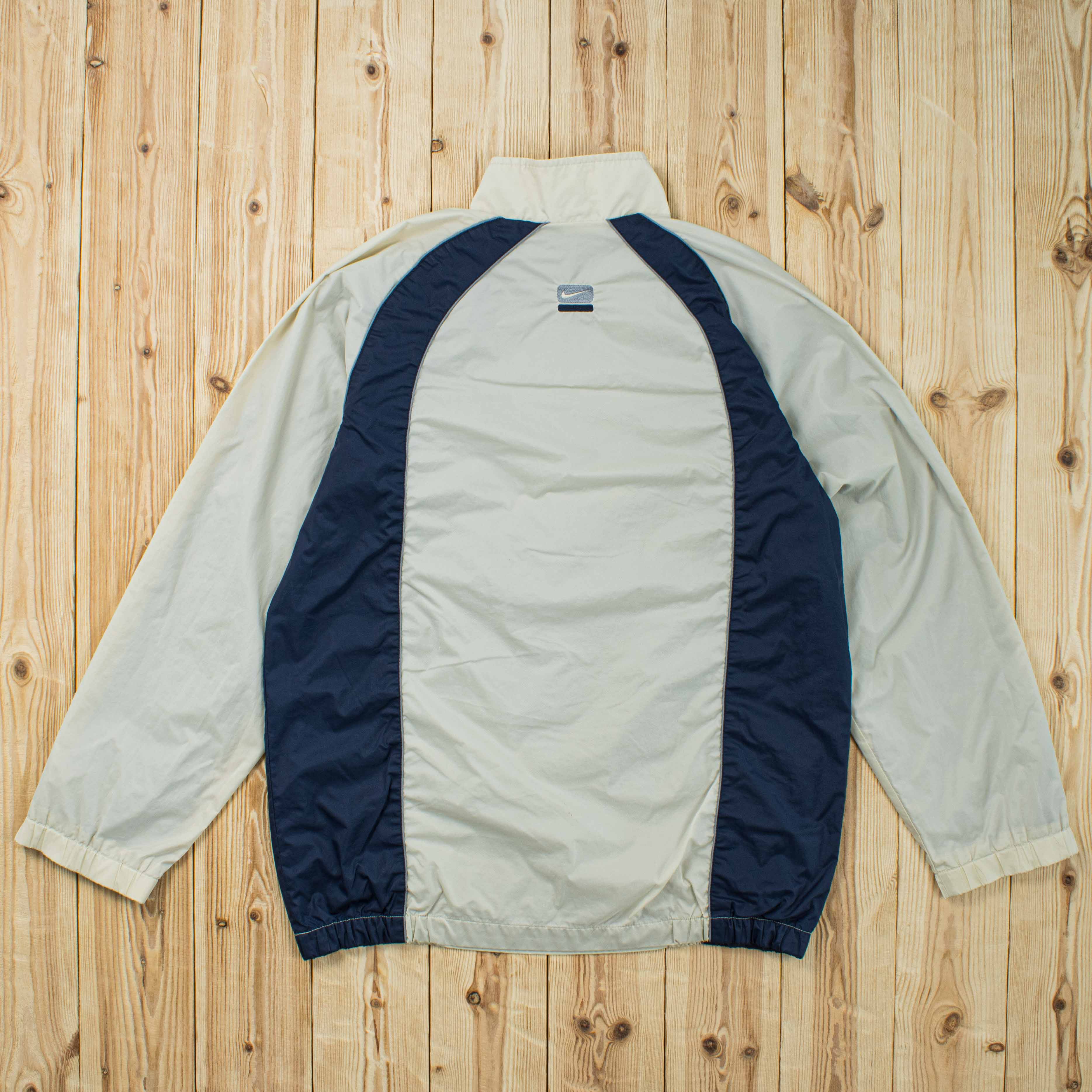 (S) Vintage Nike Athletic Embroidered Quarter-Zip Jacket