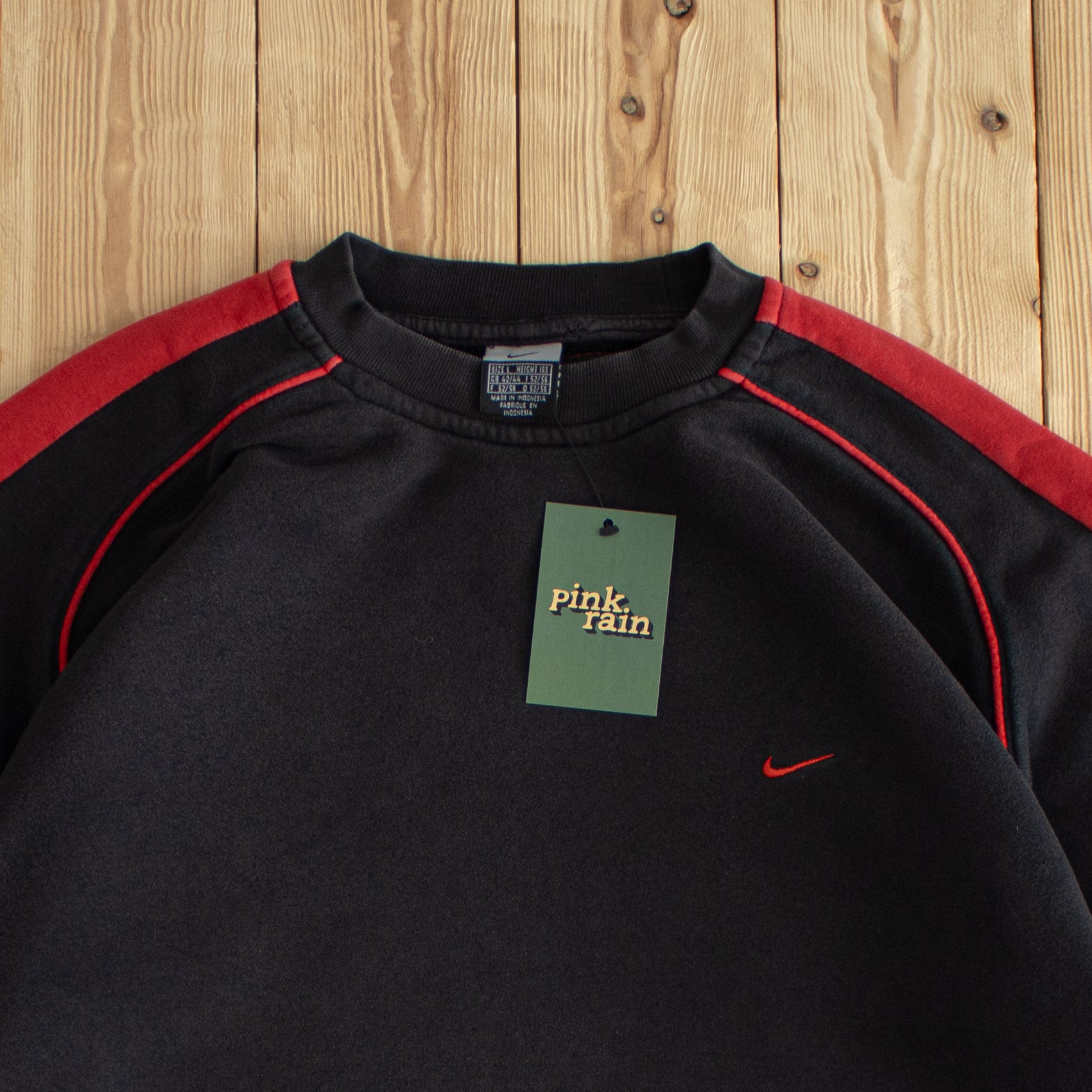 (M/L) Nike Vintage Essential Embroidered Sweatshirt Black