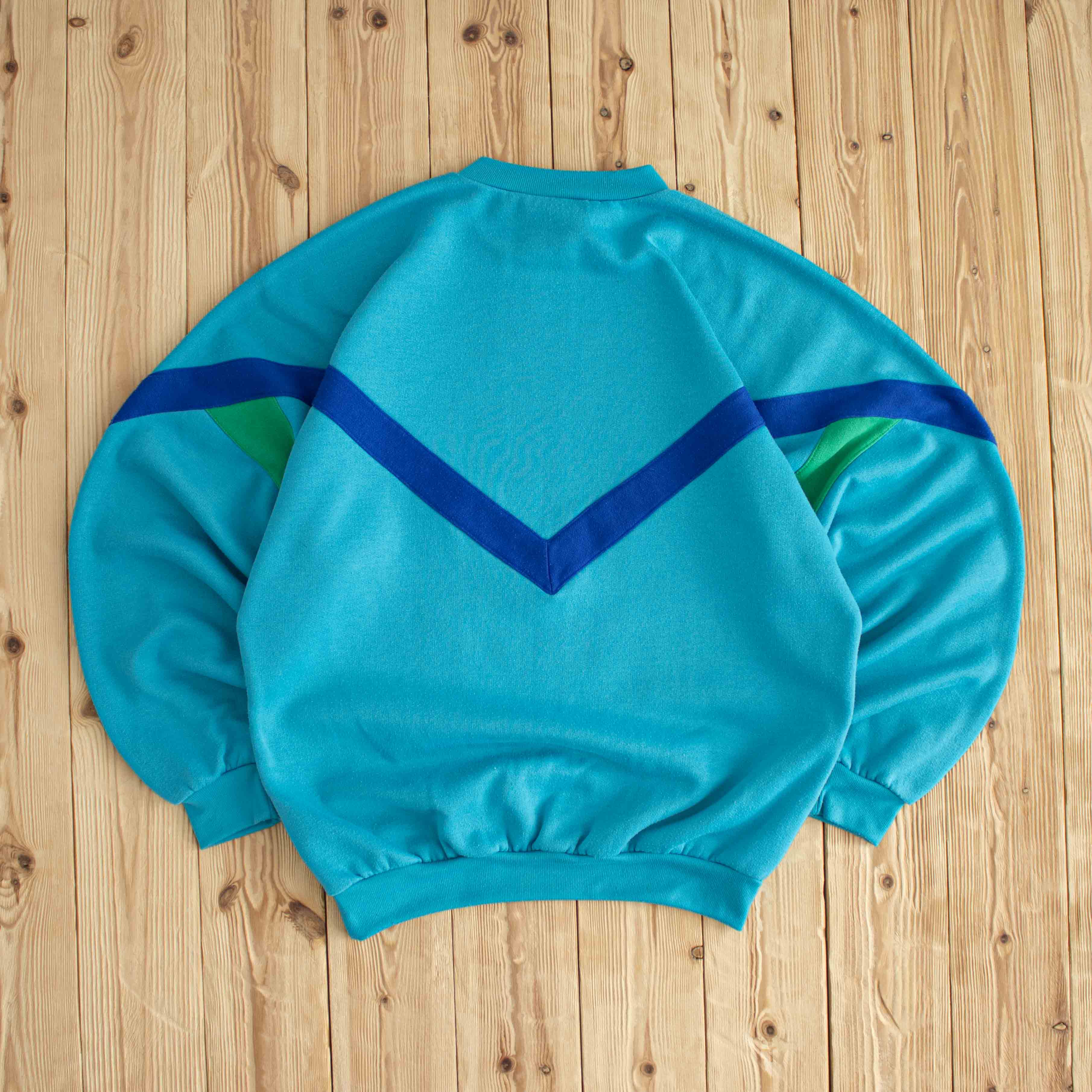 (L) Adidas Vintage Sweatshirt Blue