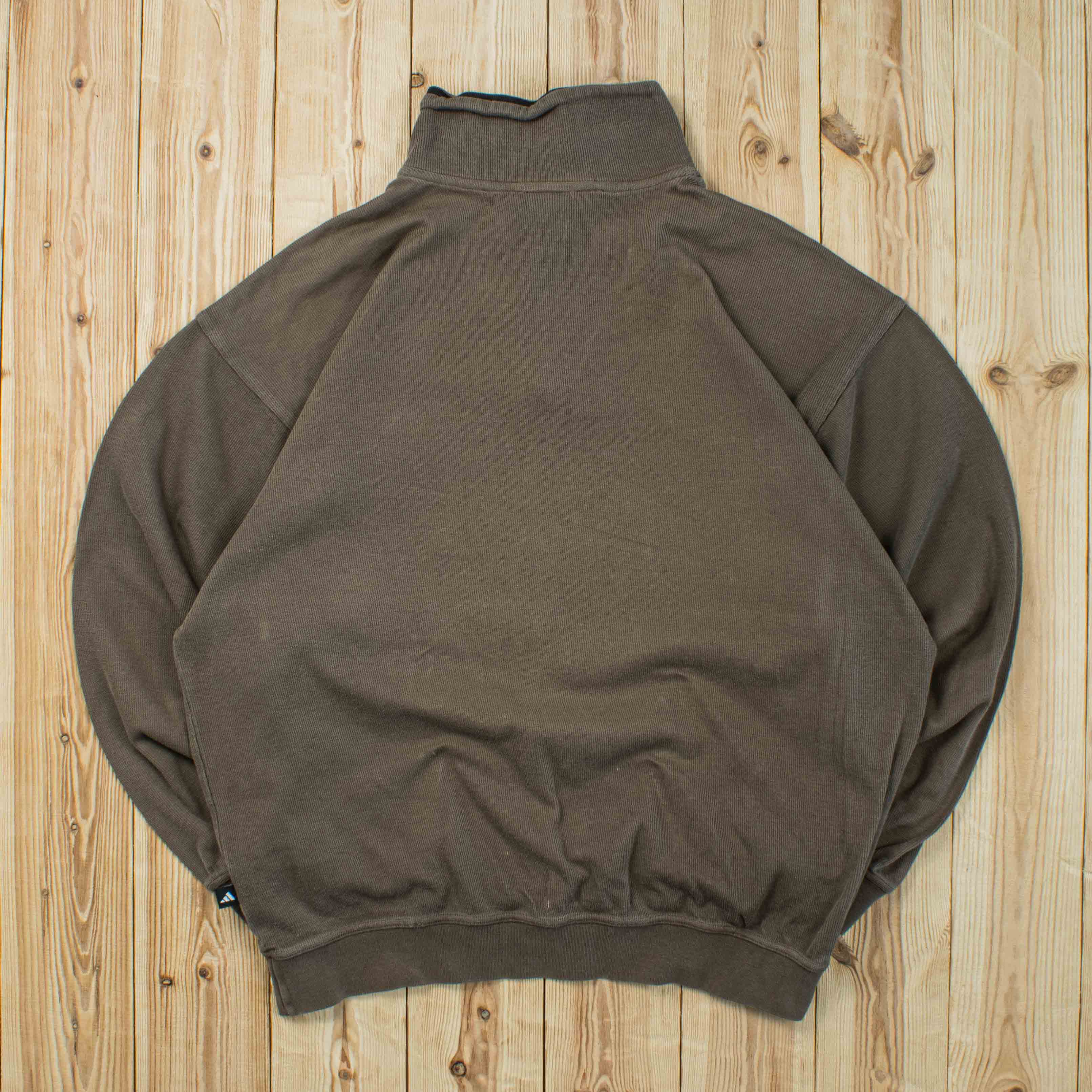 (L) Vintage Adidas Essential Embroidered Quarter-Zip Sweatshirt