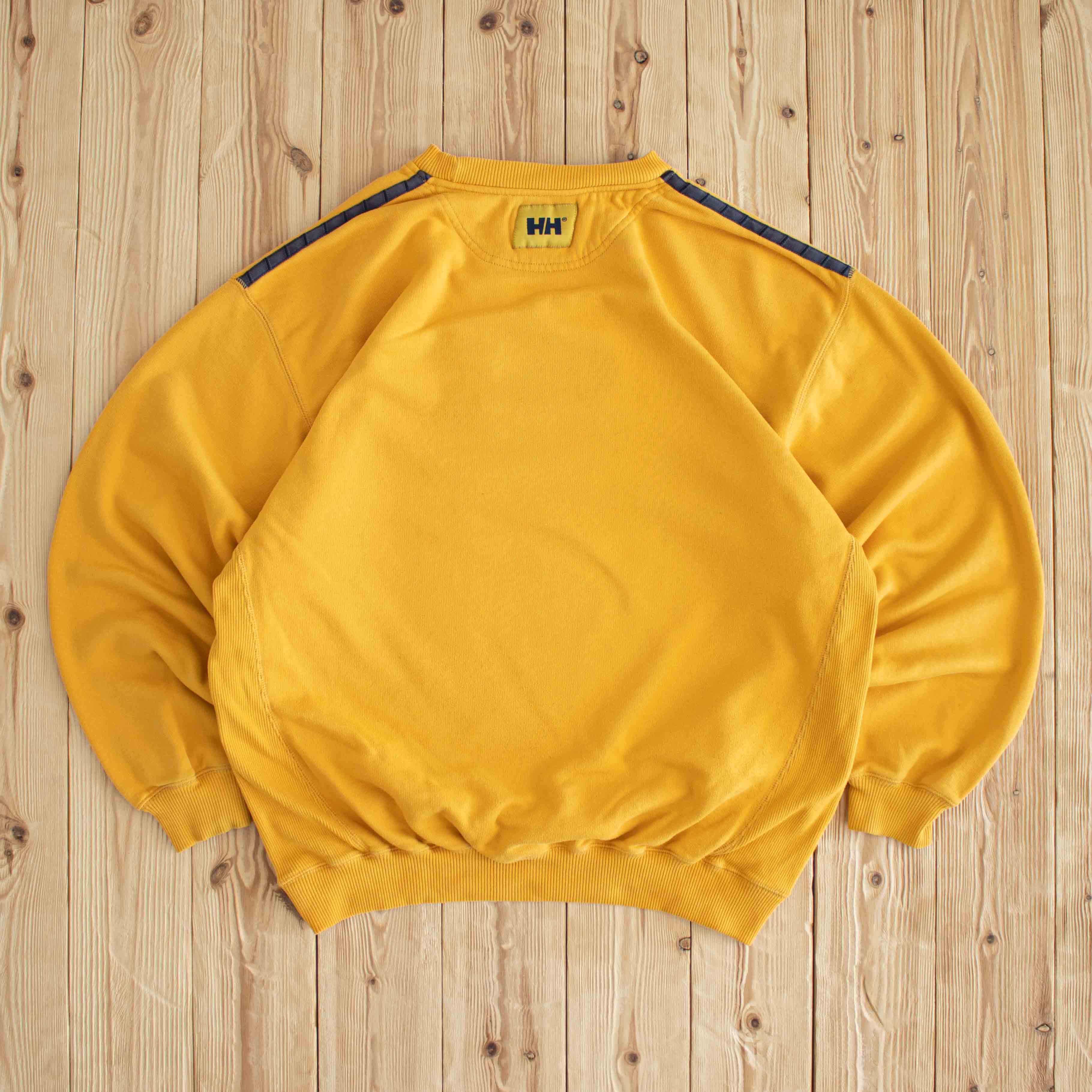 (L) Helly Hanses Vintage Embroidered Sweatshirt Yellow