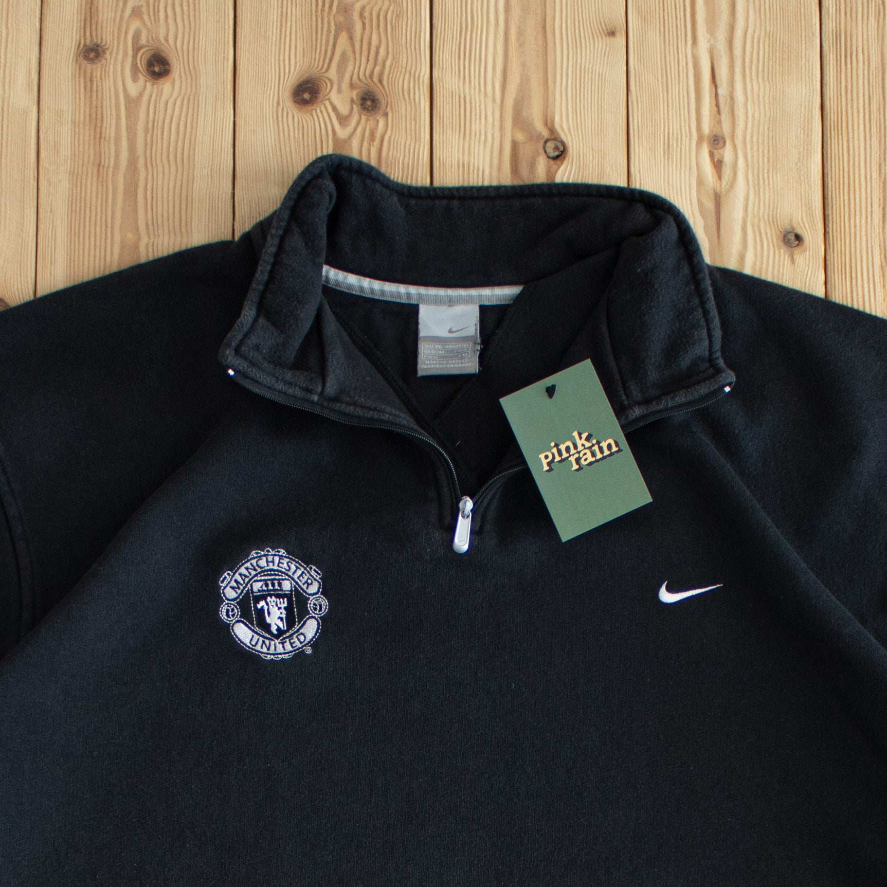(XL/XXL) Nike Manchester United Vintage Embroidered Quarter-Zip Black
