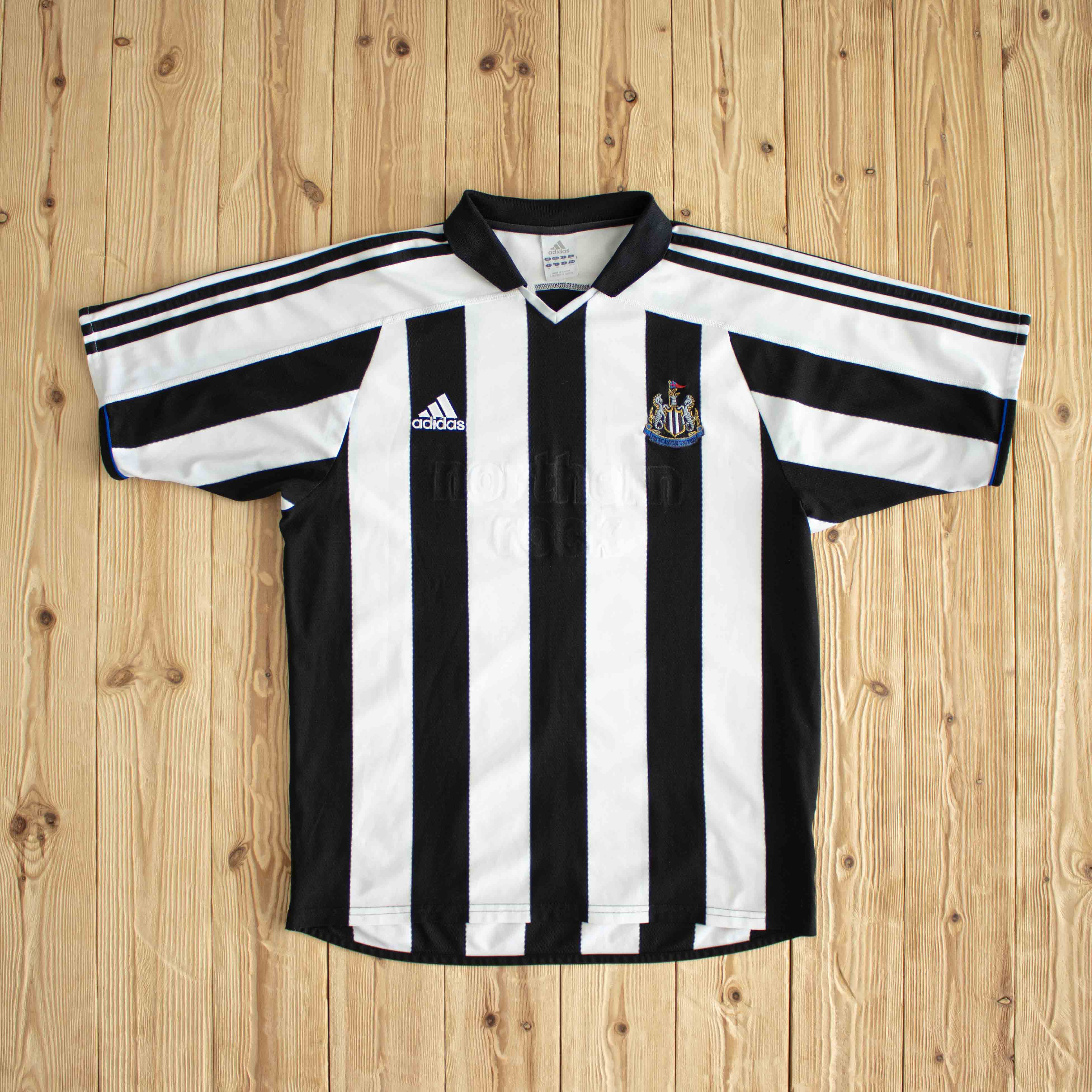 (M/L) Adidas Newcastle United Vintage Embroidered T-Shirt White Black