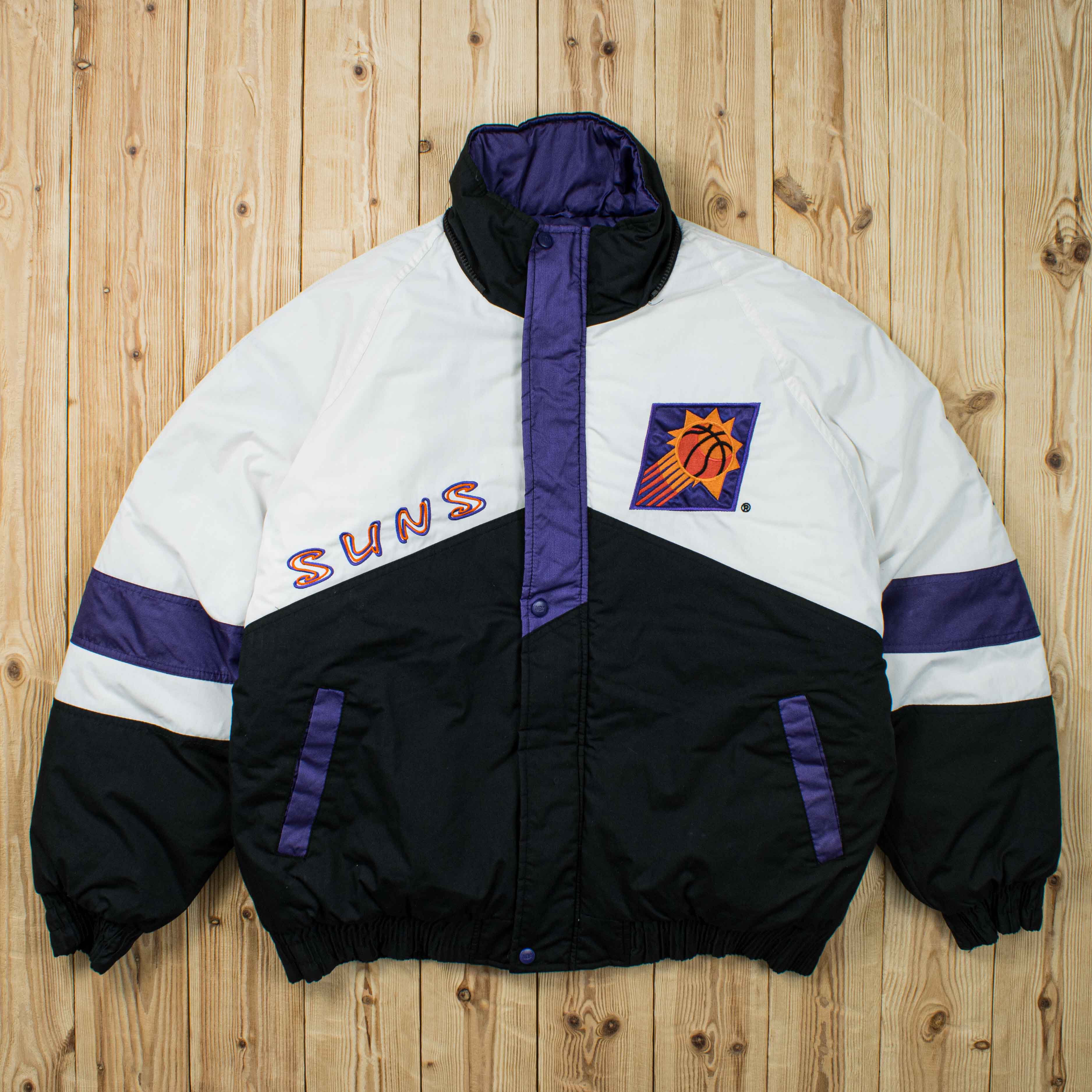 (L) Vintage Phoenix Suns Embroidered Puffer Jacket