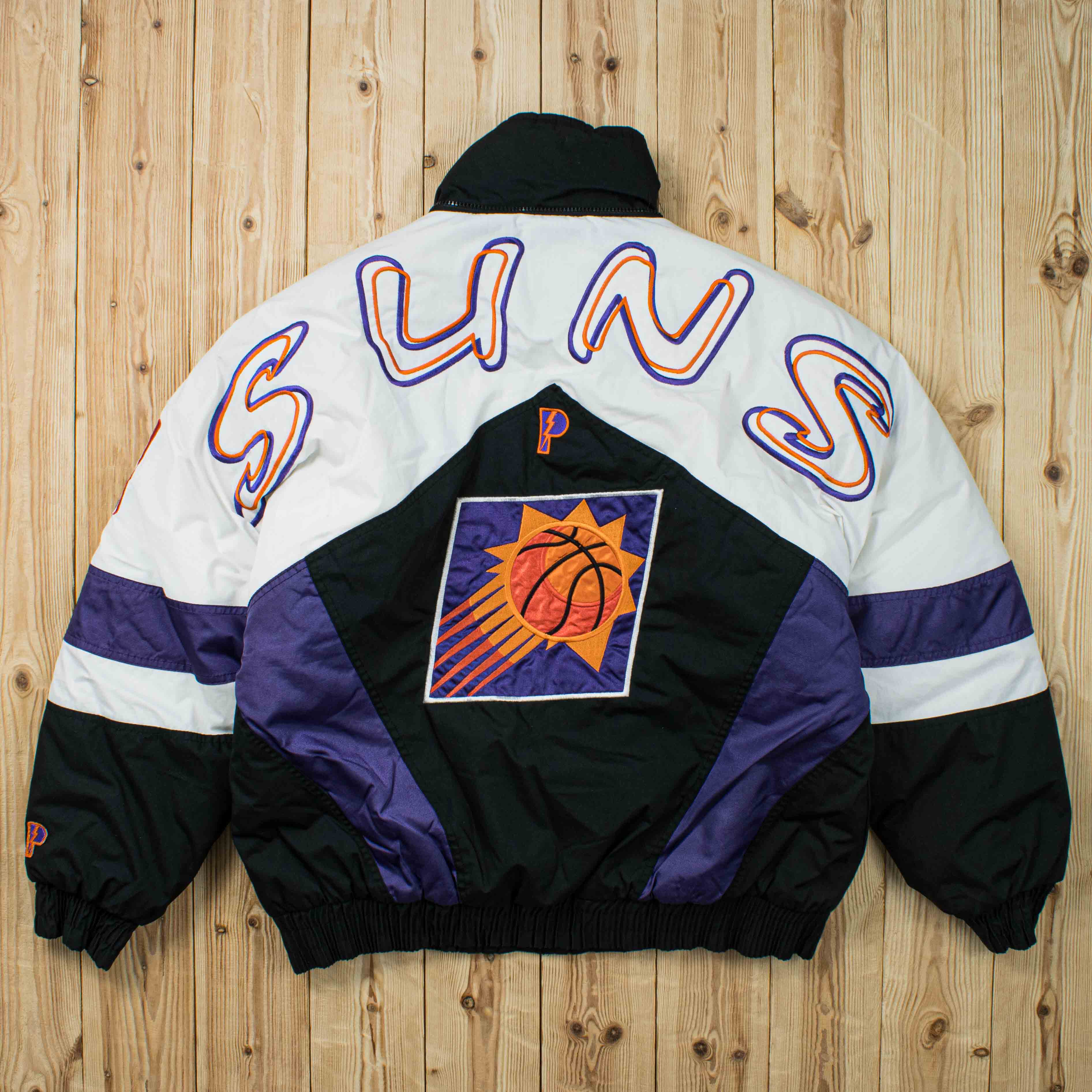 (L) Vintage Phoenix Suns Embroidered Puffer Jacket