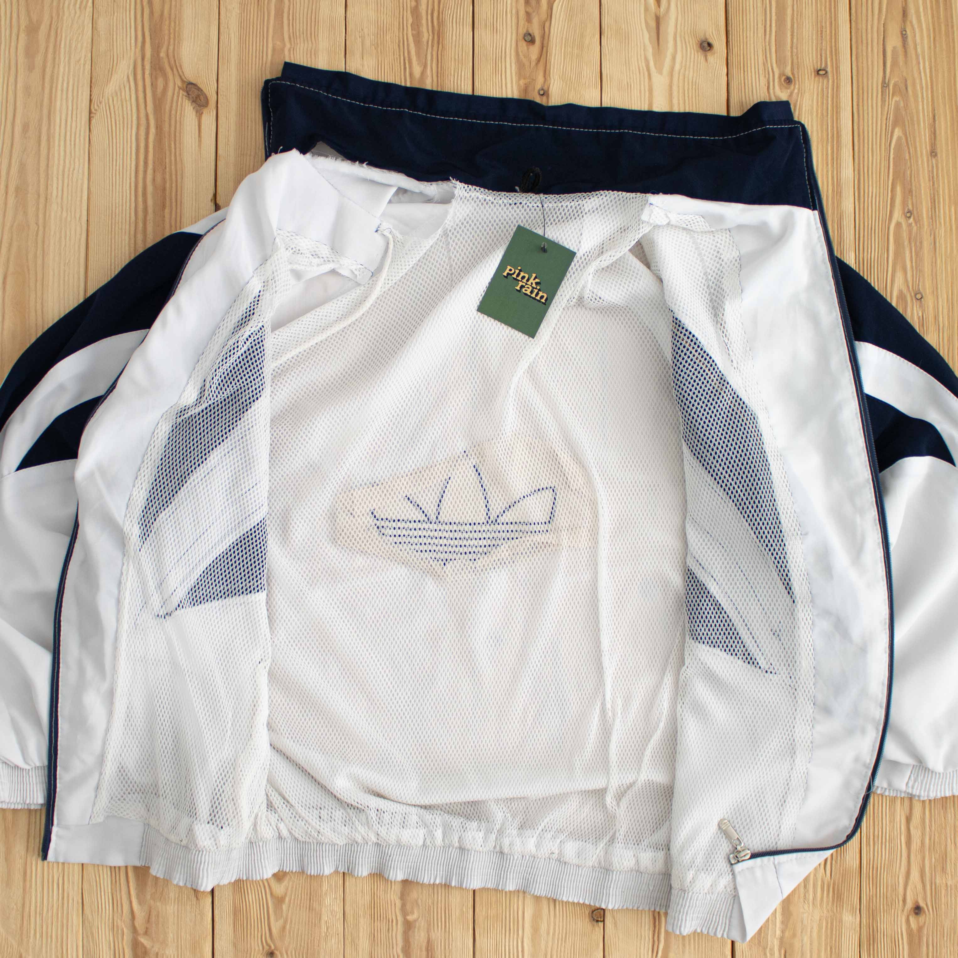 (L) Adidas Vintage Embroidered Jacket White