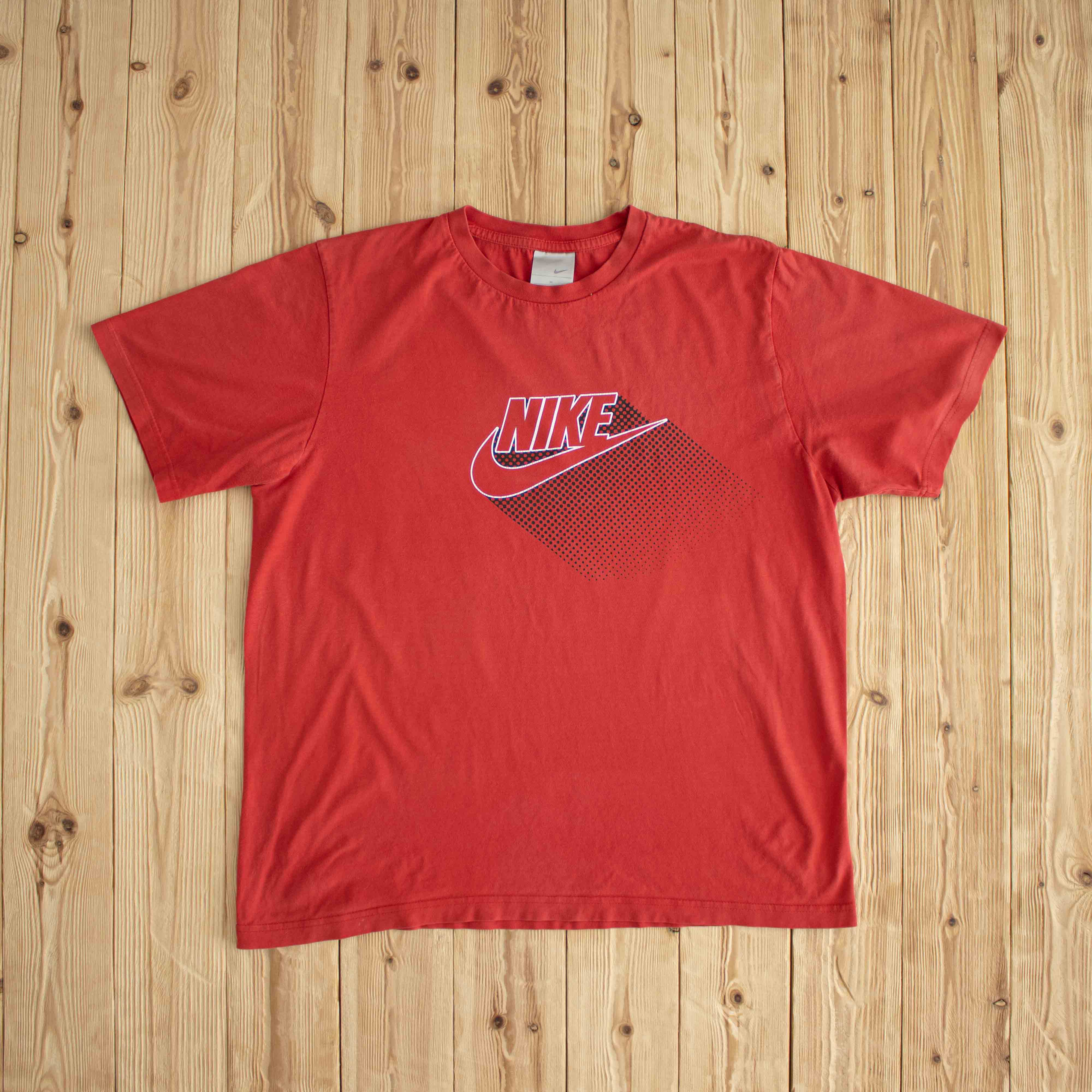(L/XL) Nike Spell Out Vintage T-Shirt Red
