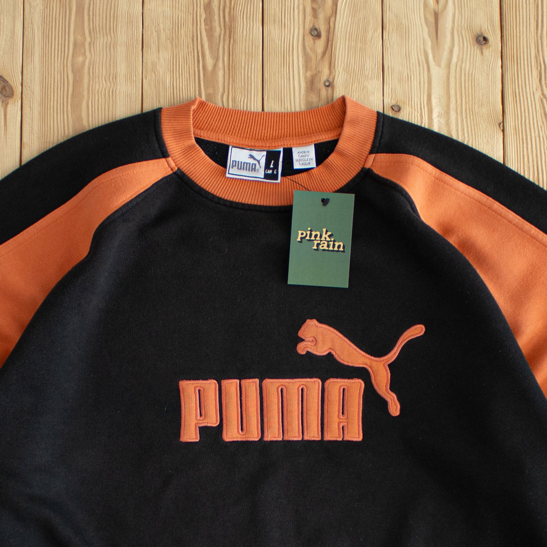 (L) Puma Vintage Embroidered Sweatshirt Black