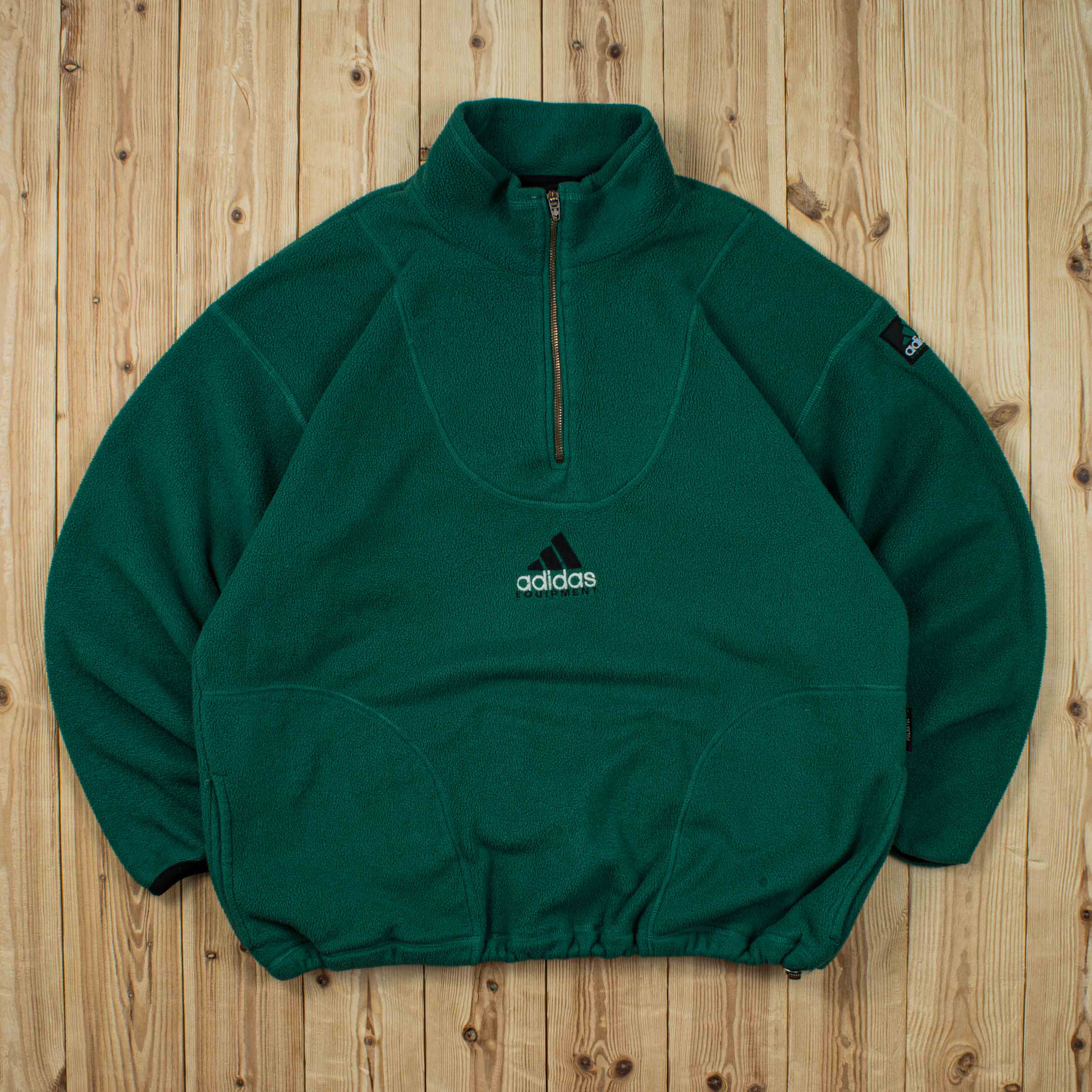 (L) Vintage Adidas Equipment Polartec Embroidered Fleece Quarter-Zip