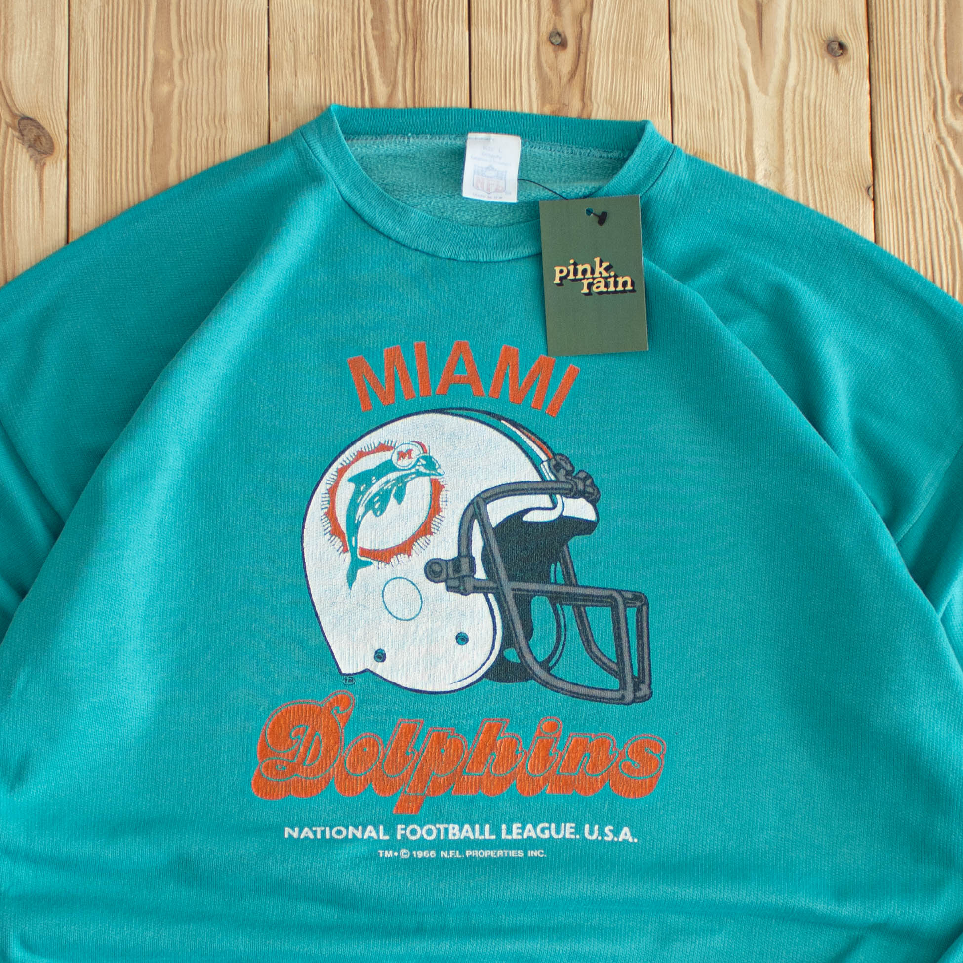 (M) 80s NFL Miami Dolphins Vintage Sweatshirt Blue