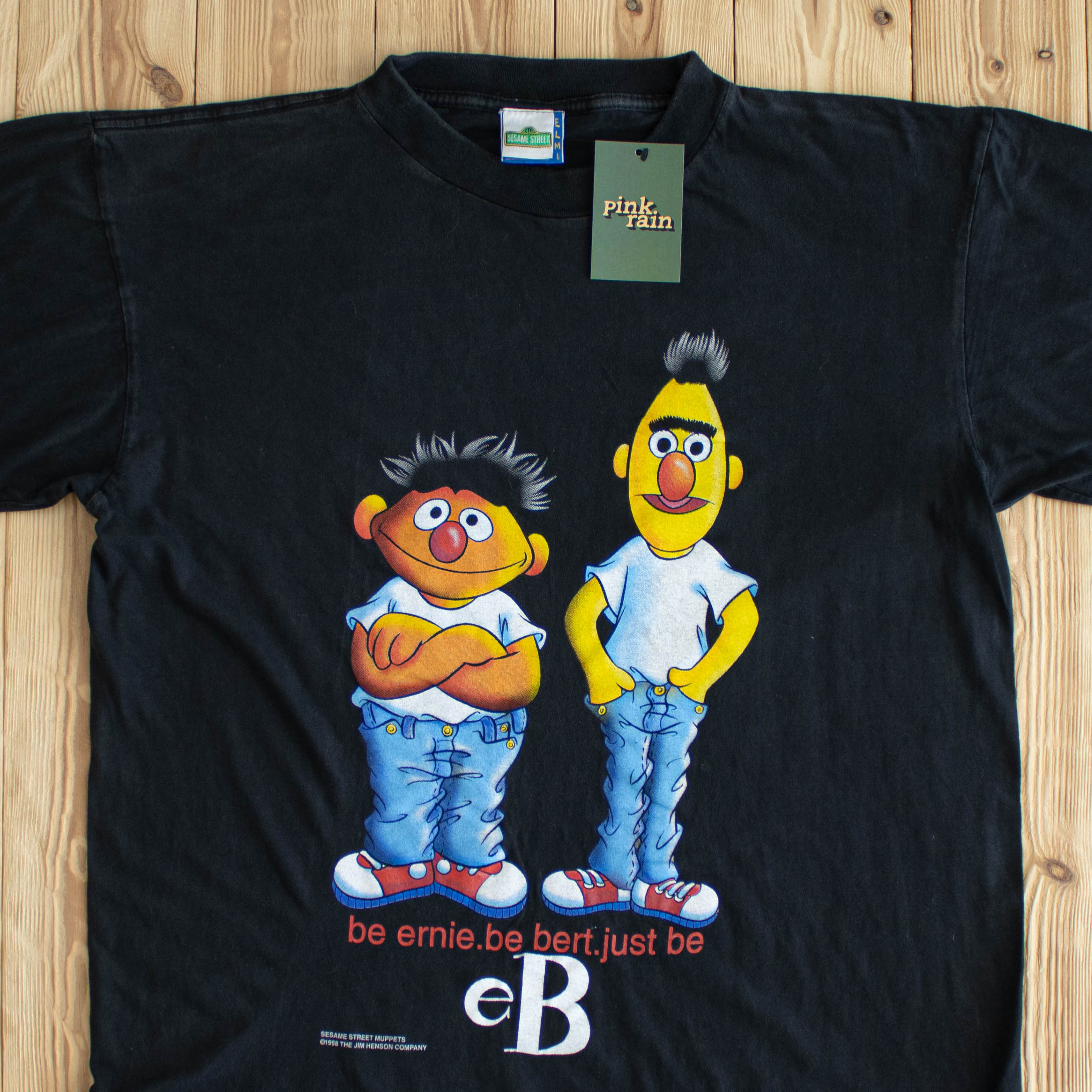 (M/L) 1998 Sesame Street Vintage T-Shirt Black