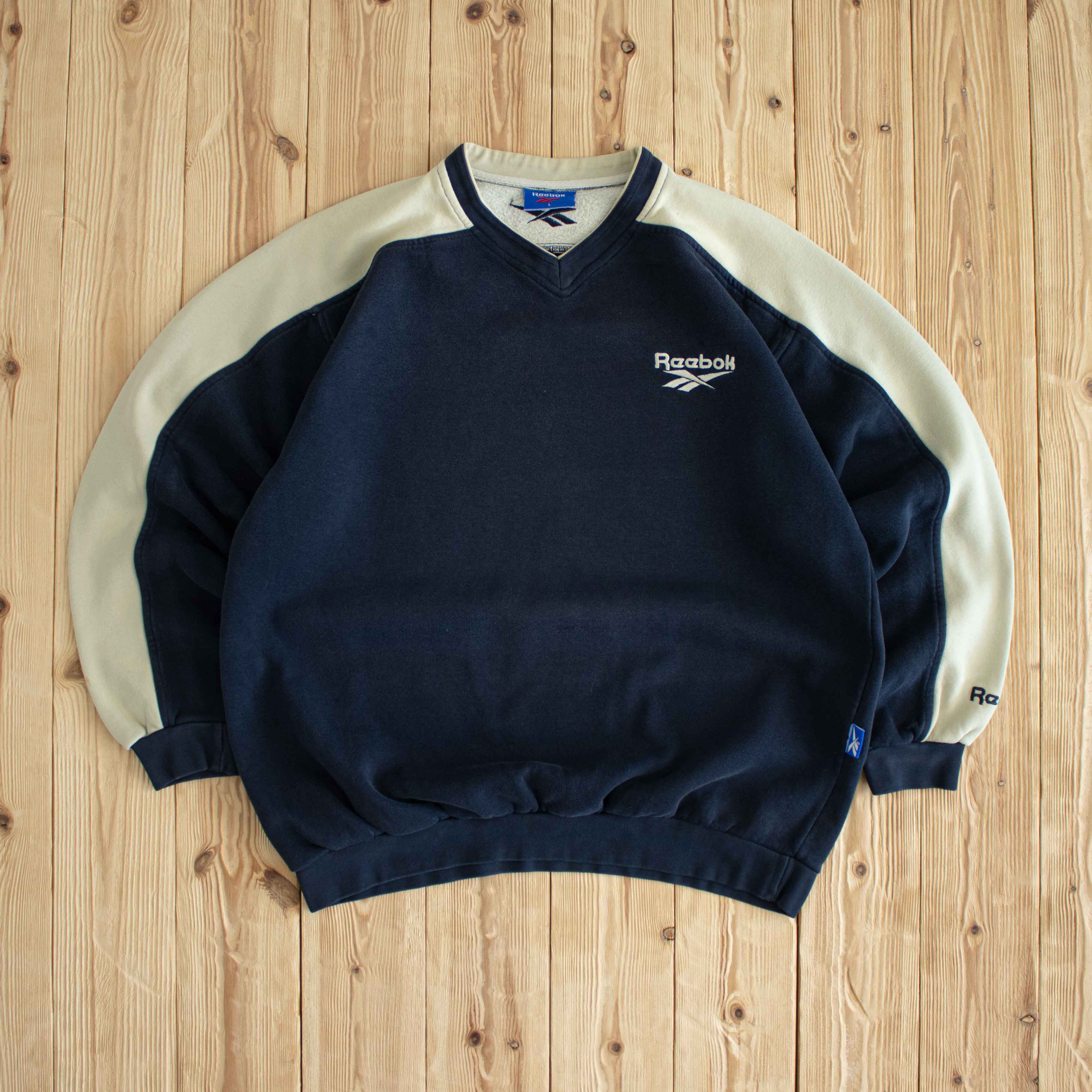 (L) Reebok Vintage Embroidered Sweatshirt Blue