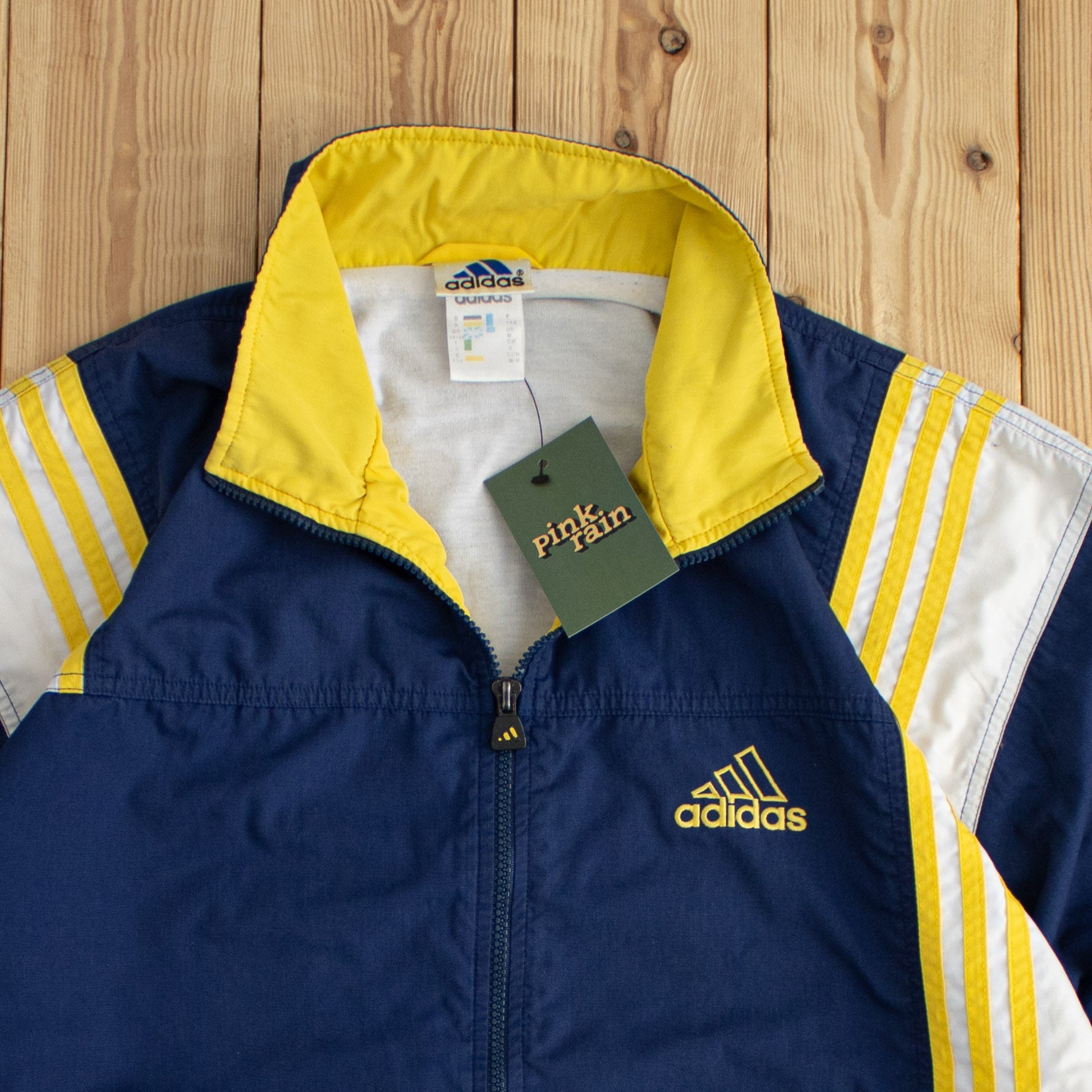 (M/L) Adidas Vintage Embroidered Jacket Blue