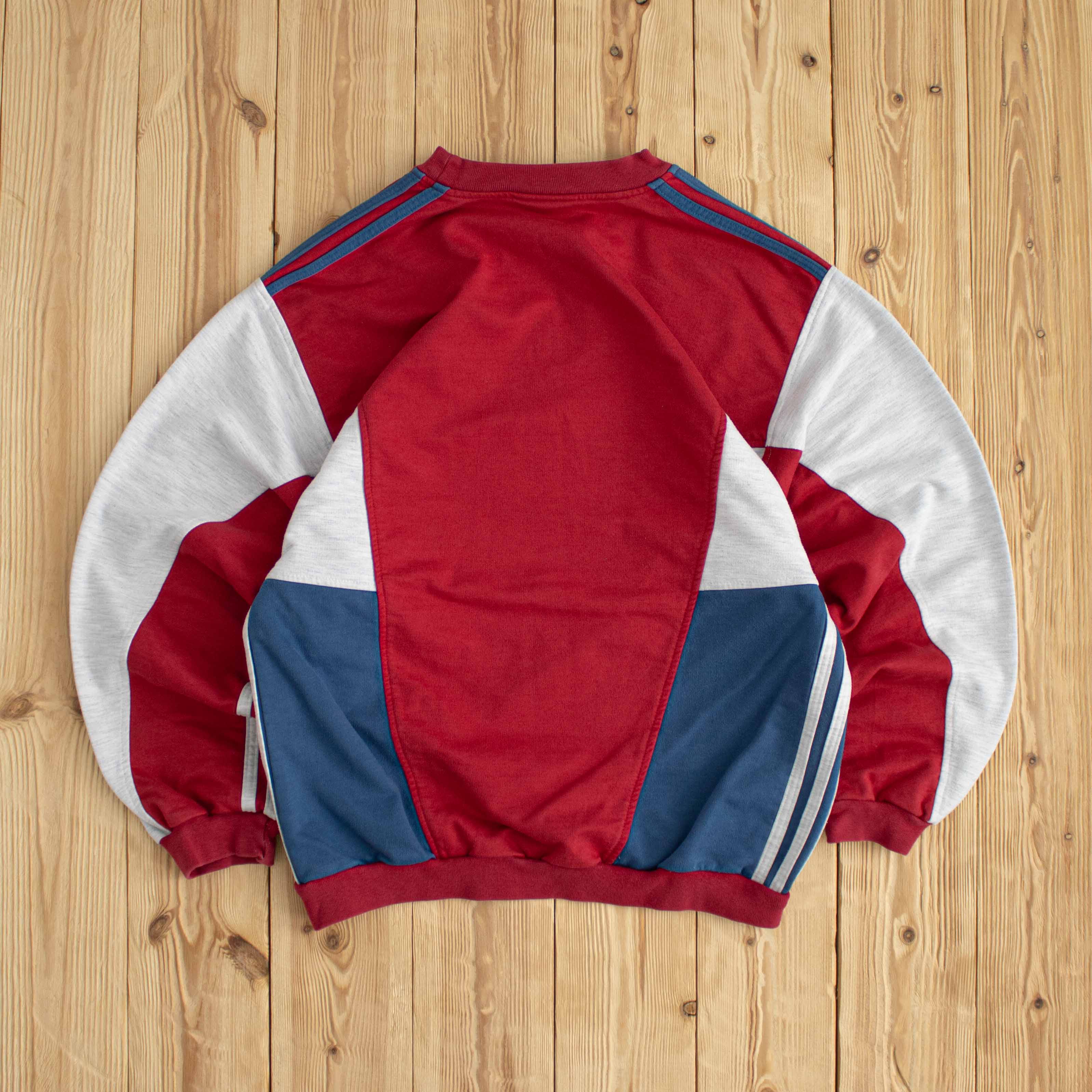 (S) Adidas Vintage Embroidered Sweatshirt Red