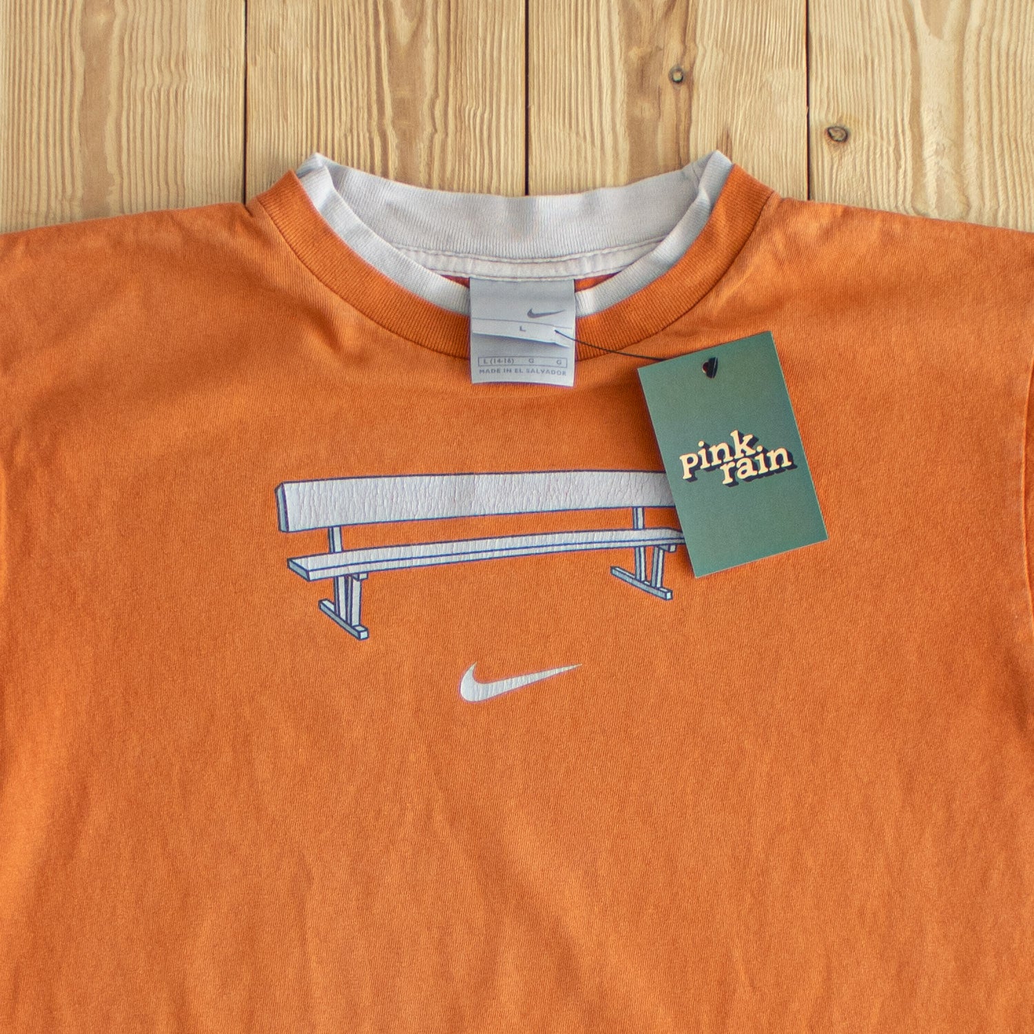 (S) Nike 'Sit Down And Learn From The Master' Vintage T-Shirt Orange