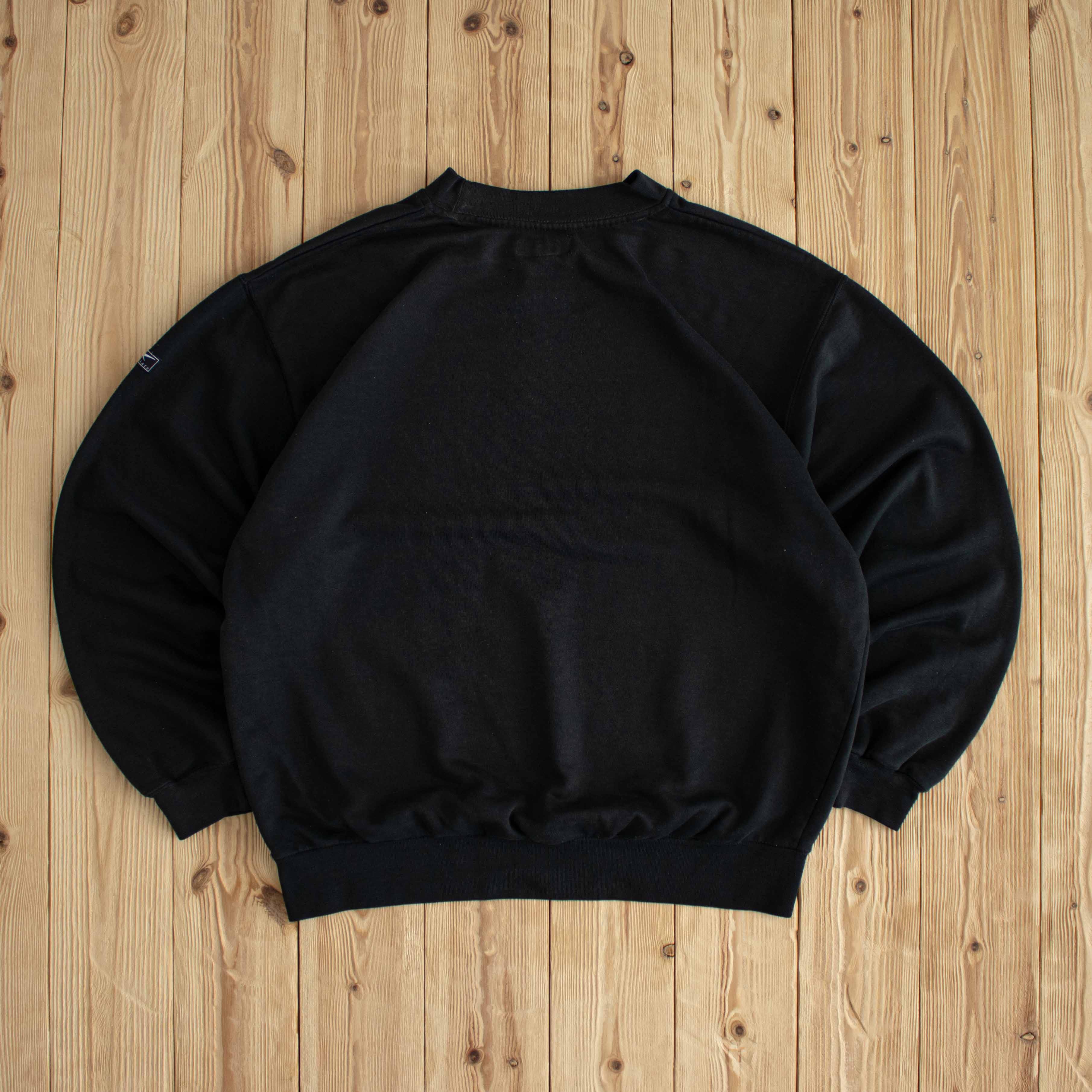 (M/L) Reebok Essentials Vintage Embroidered Sweatshirt Black