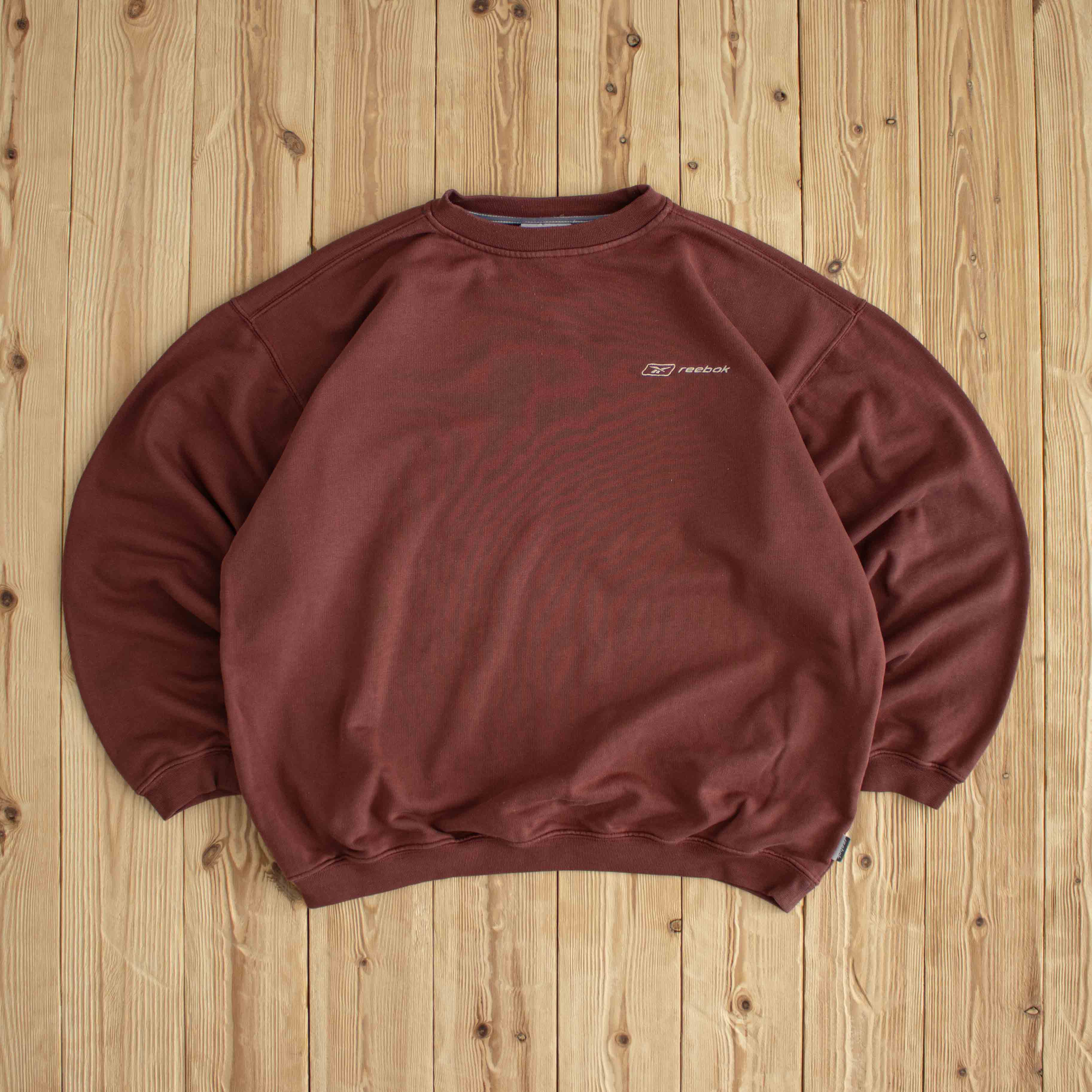(M) Reebok Vintage Embroidered Sweatshirt Brown