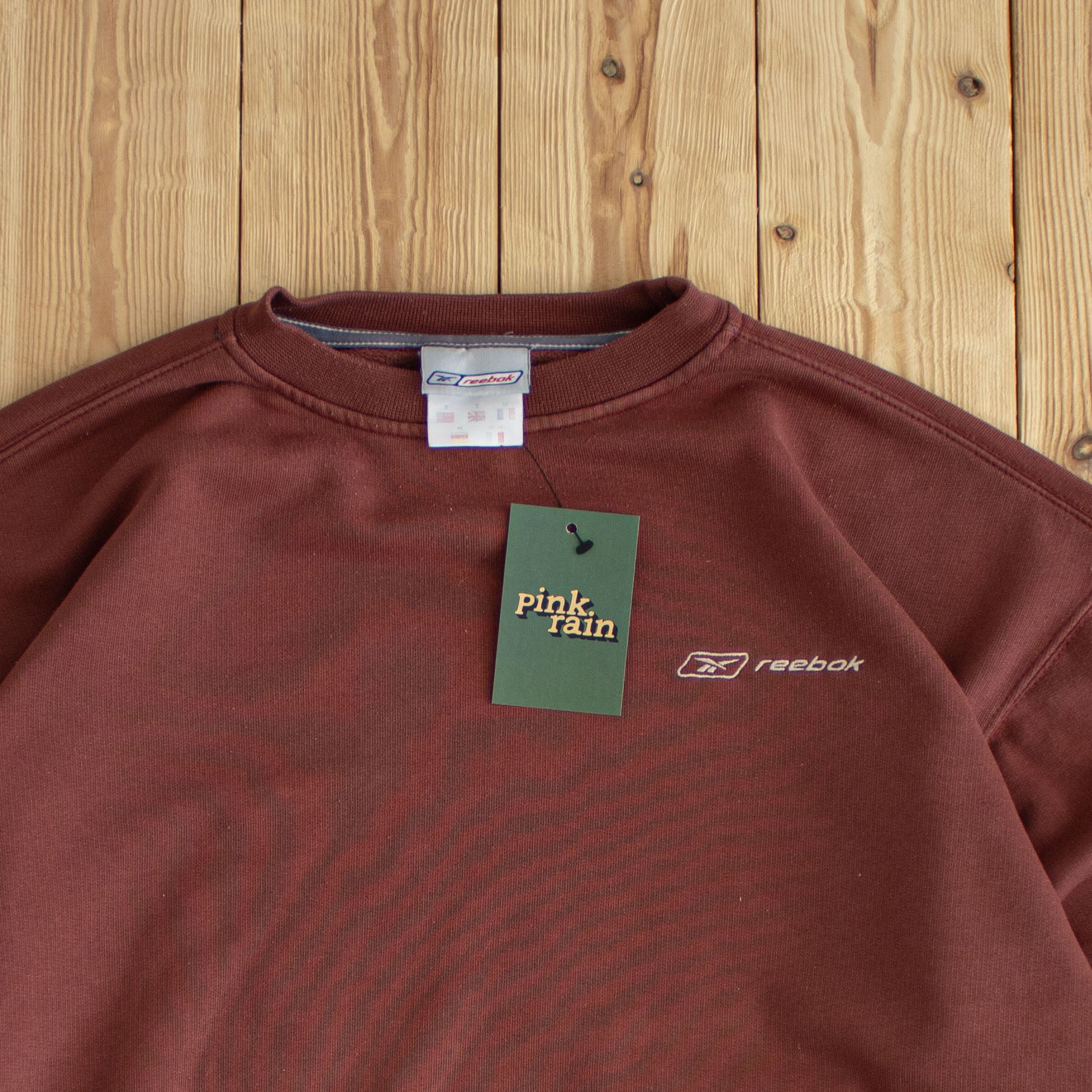 (M) Reebok Vintage Embroidered Sweatshirt Brown