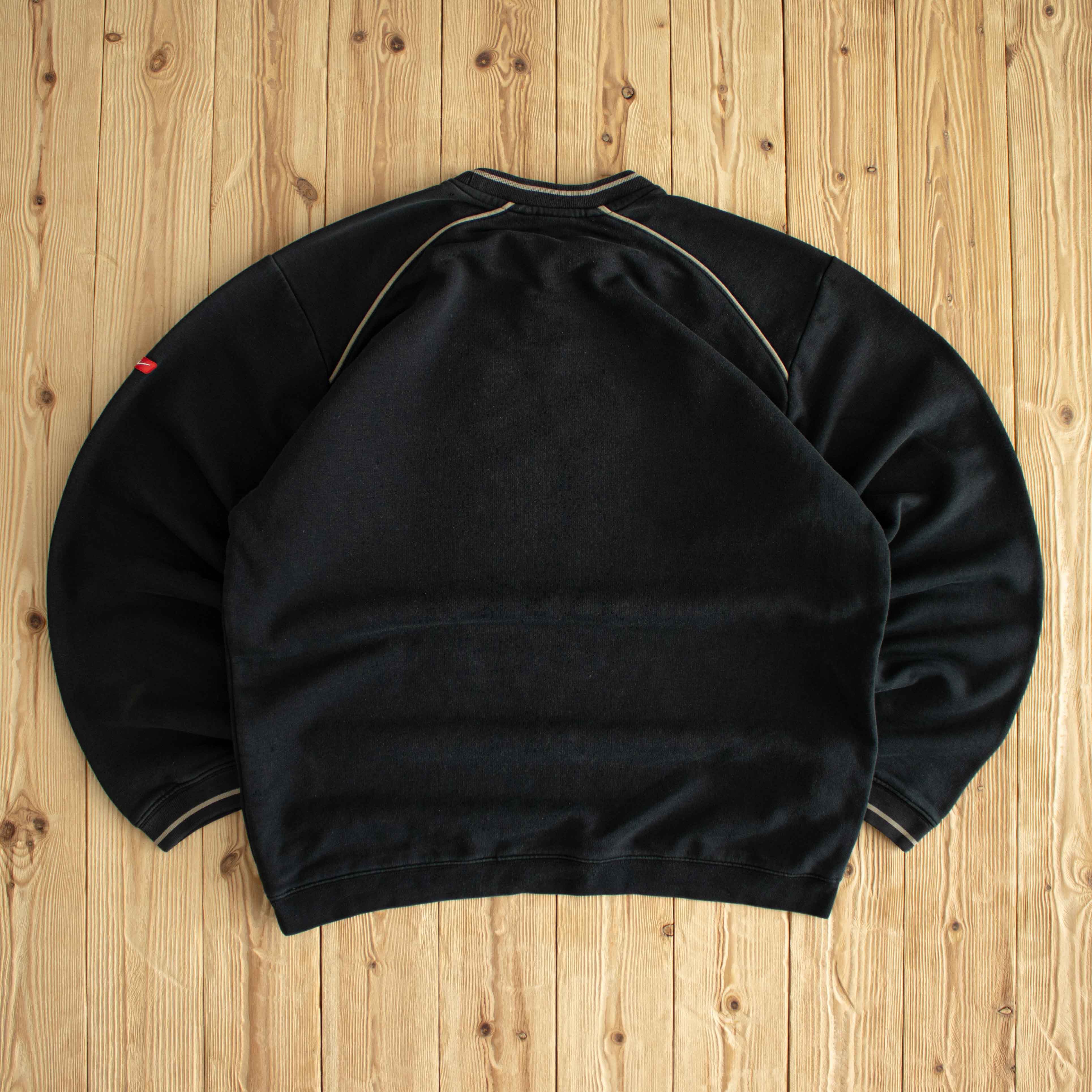 (XL) Nike Spell Out Vintage Embroidered Sweatshirt Black
