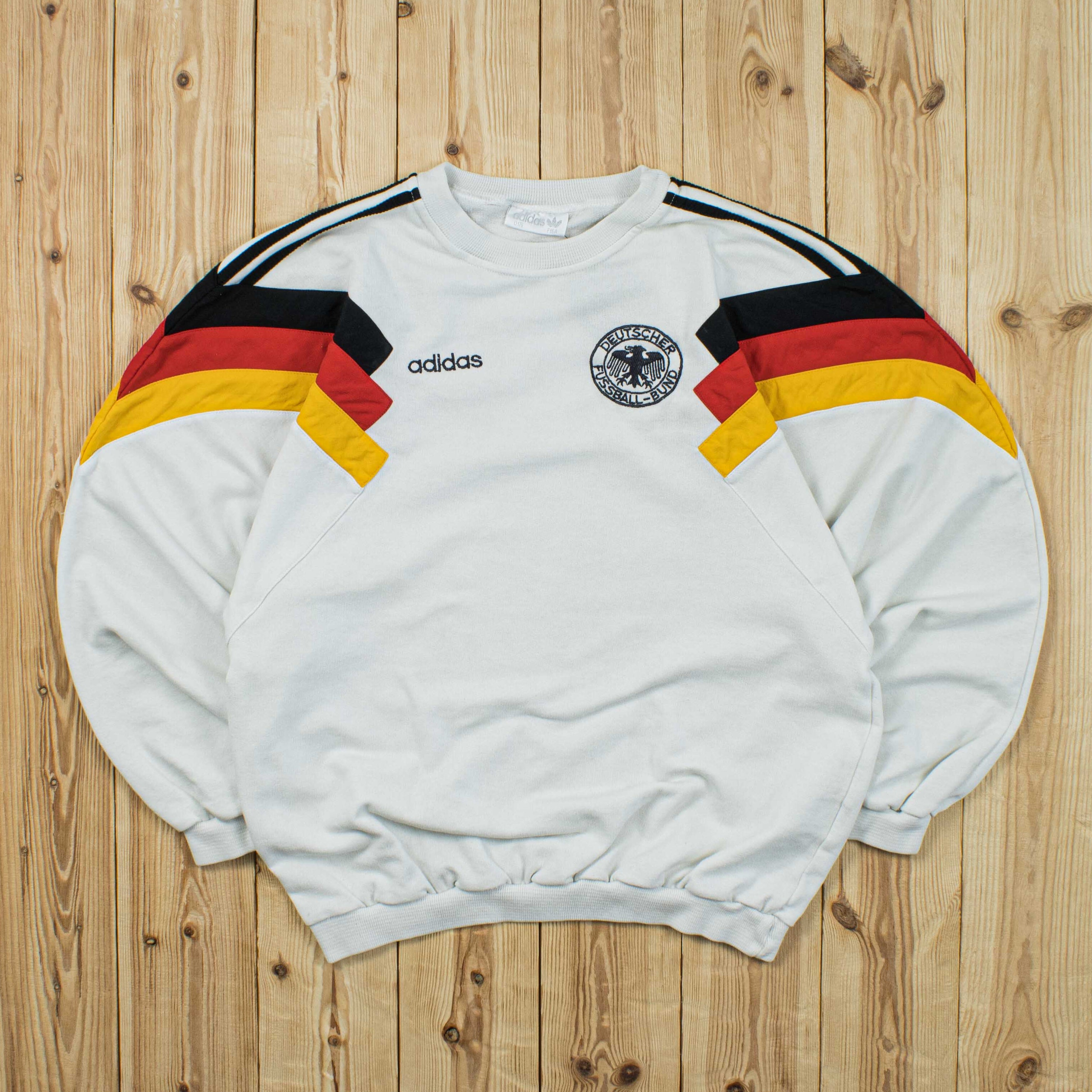 (S) 1996 Adidas Deutscher Fussball-Bund Embroidered Sweatshirt