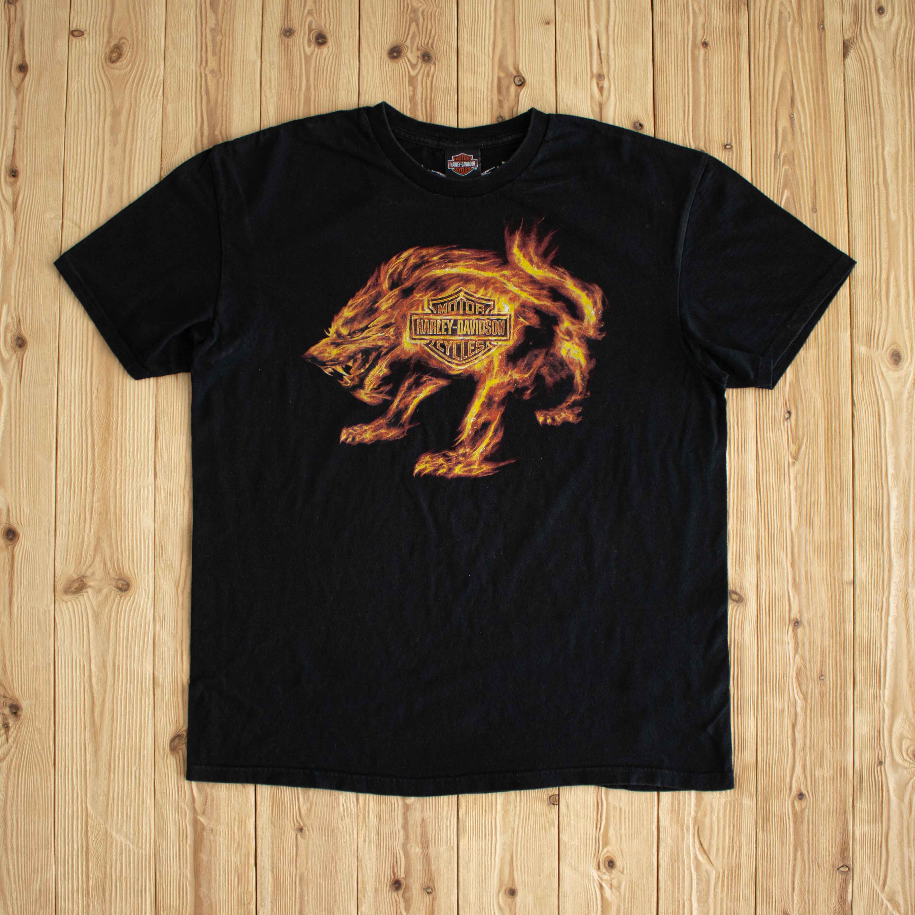 (L) Harley Davidson Braunschweig Germany Vintage T-Shirt Black
