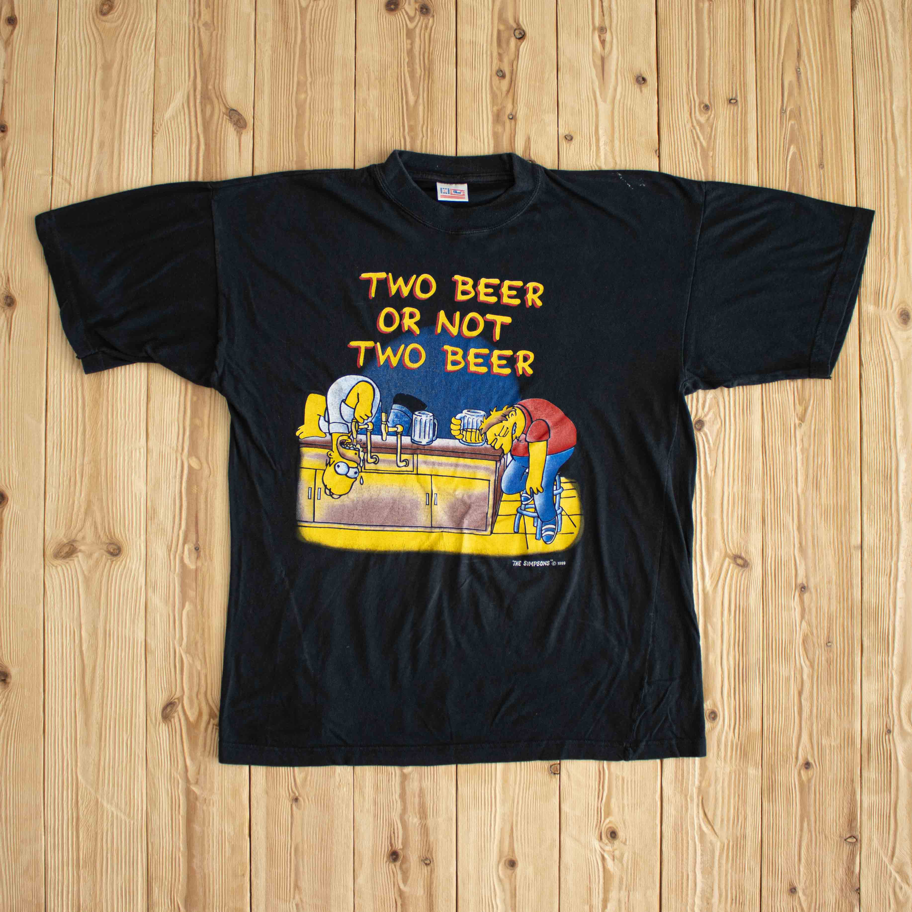 (L) 1999 The Simpsons Vintage T-Shirt Black